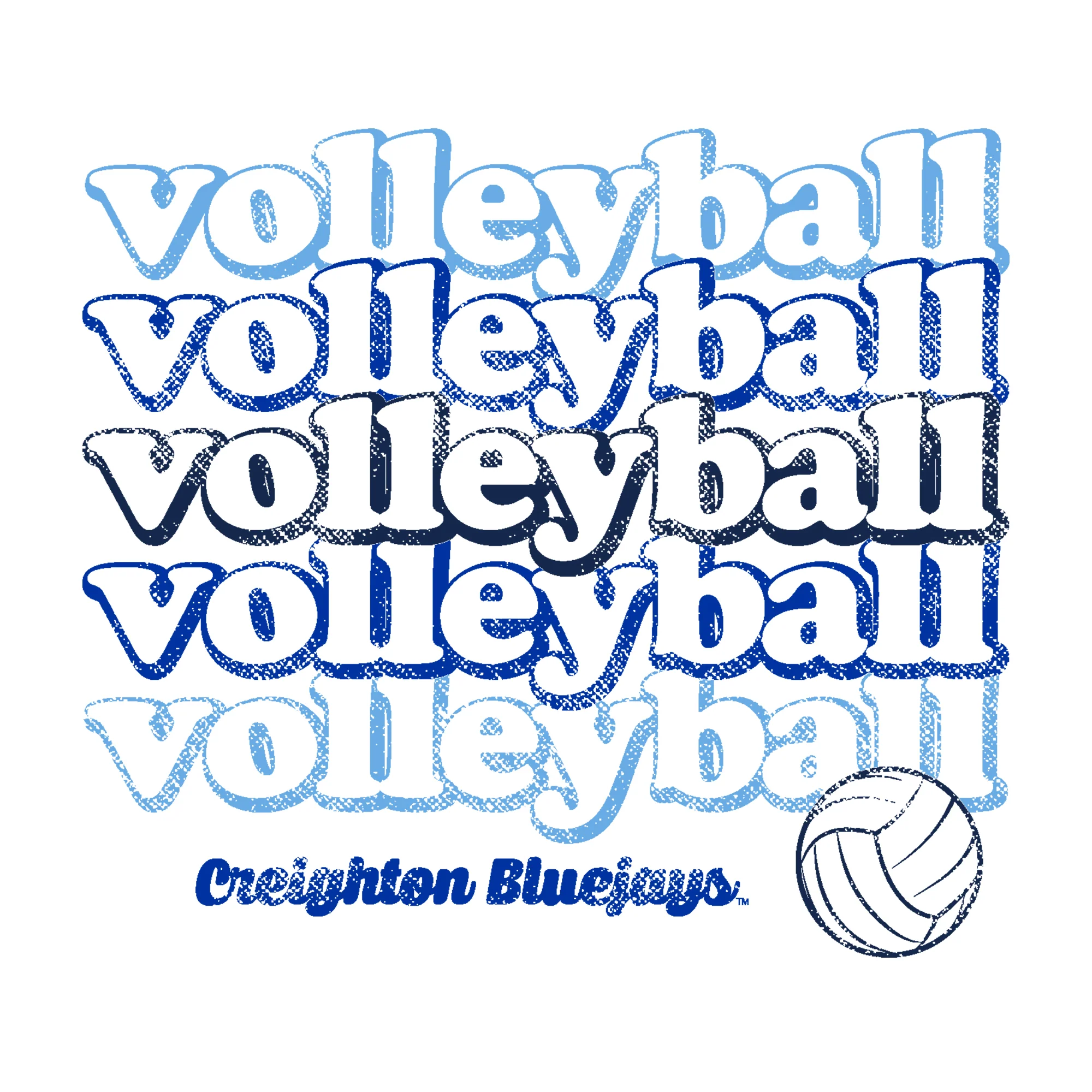 Creighton University Bluejays Volleyball Repeat Tank Top - White - Image 2