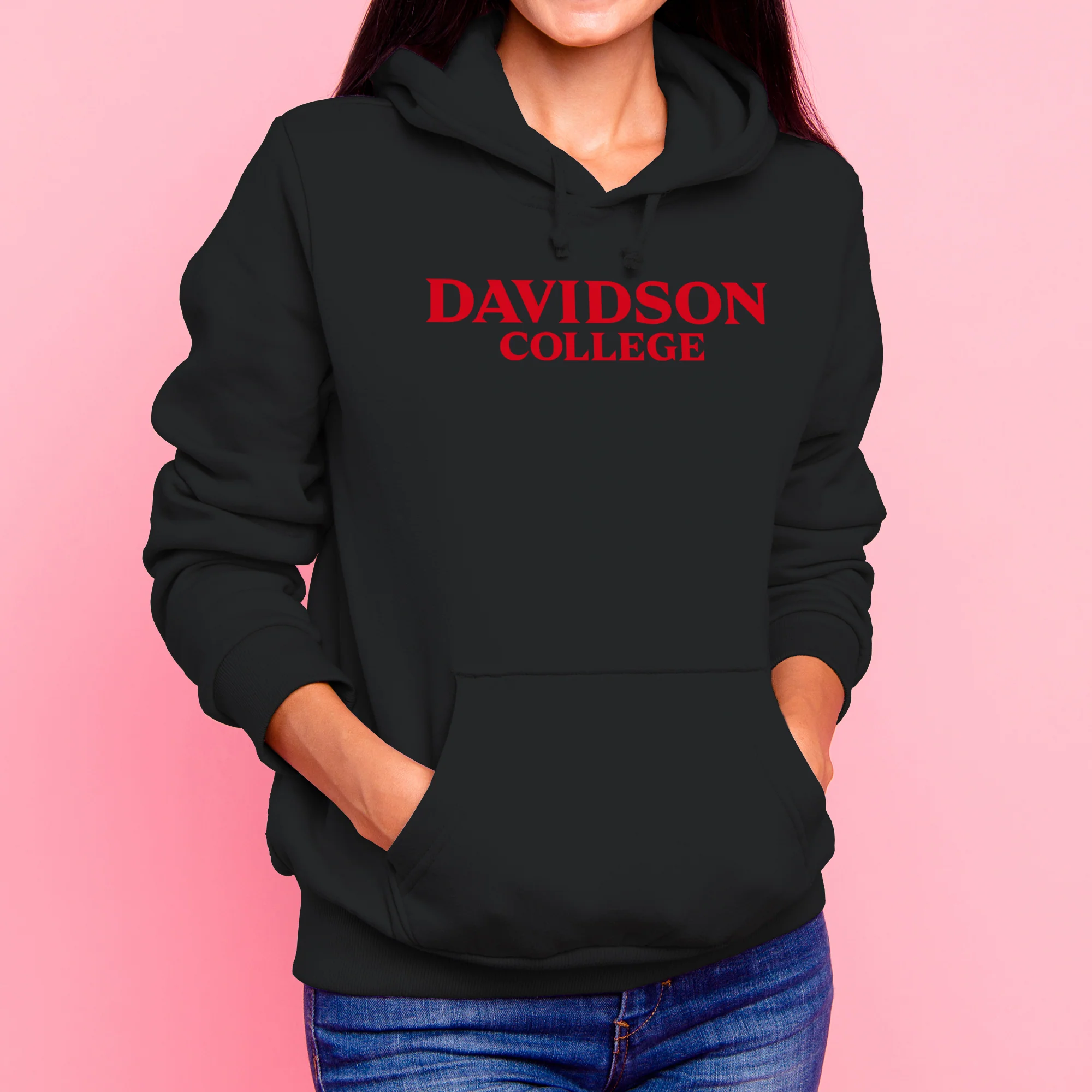 Davidson Wildcats Basic Block Hoodie - Black - Image 4