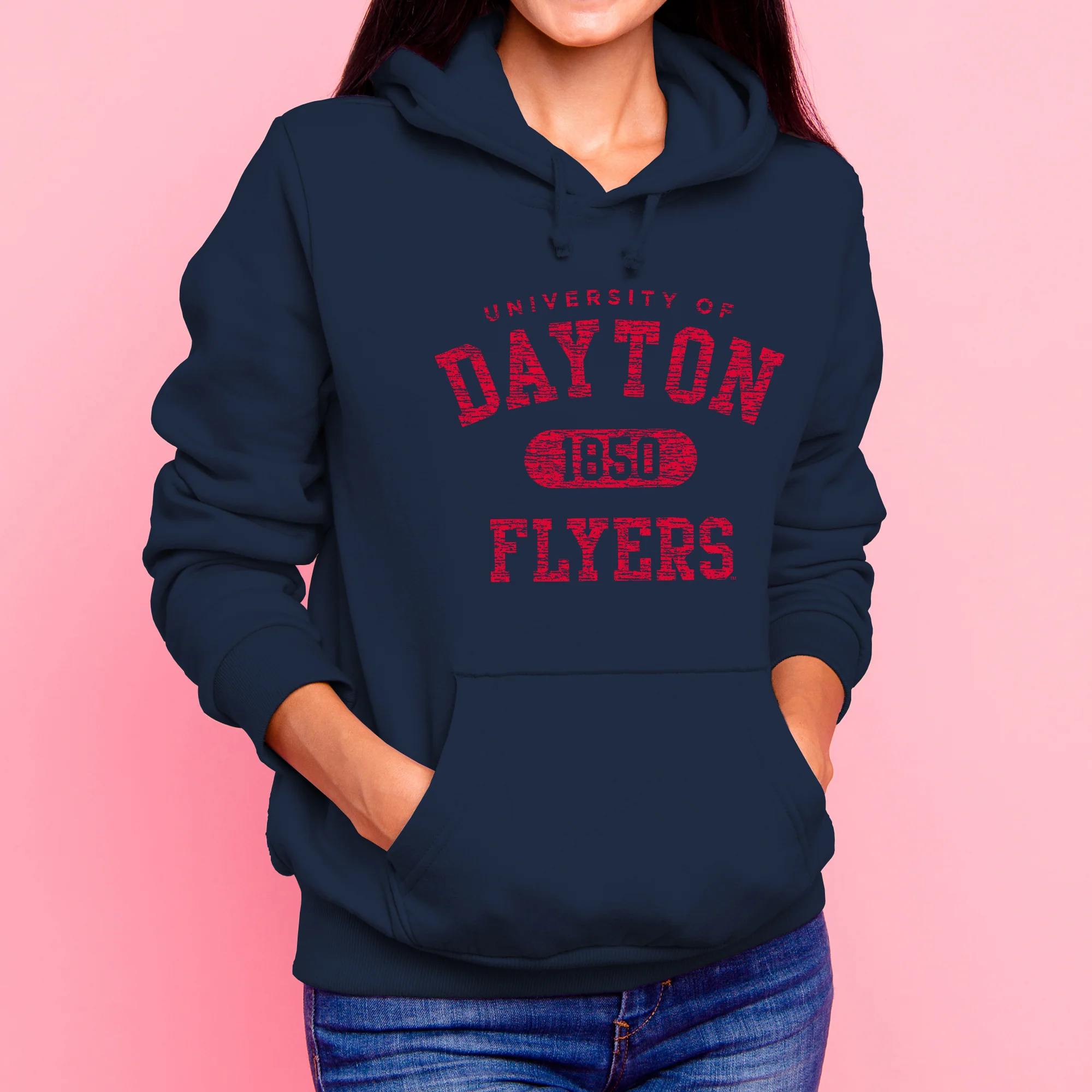 Dayton Athletic Arch Hoodie - Navy - Image 4