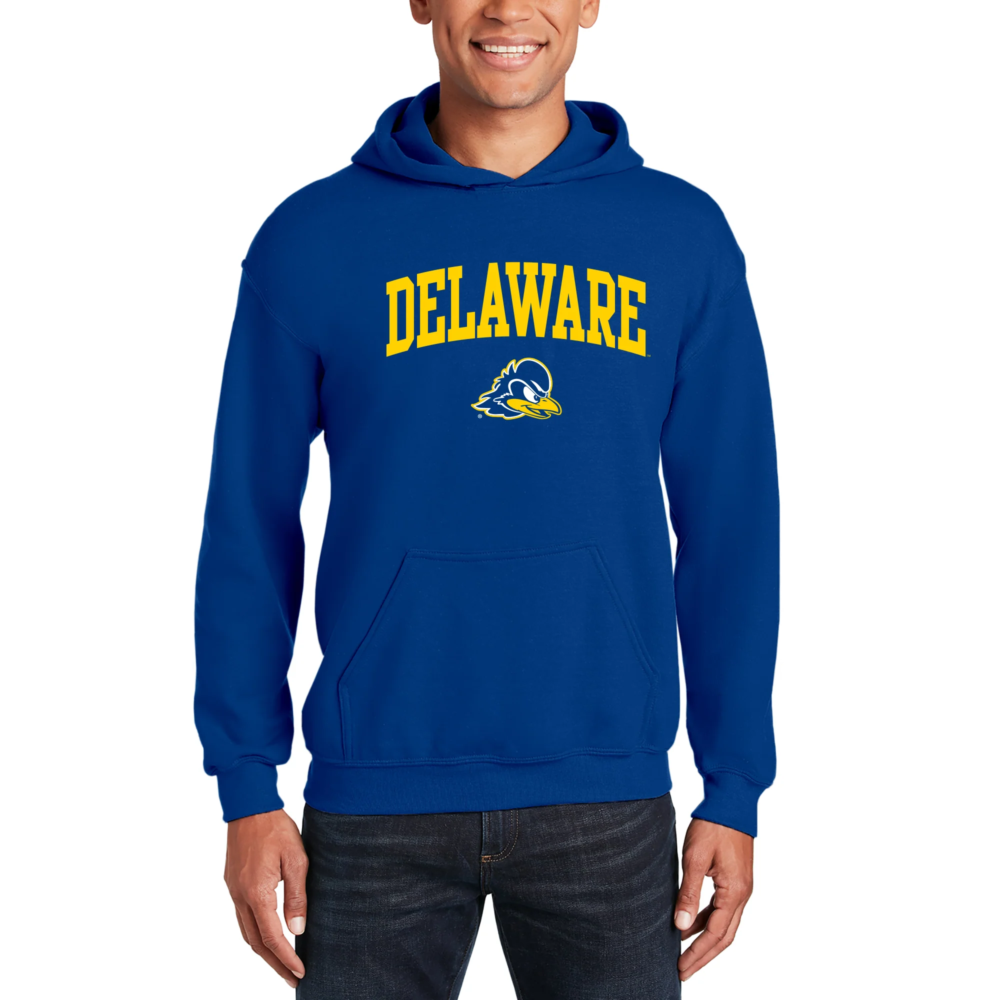 Delaware Blue Hens Arch Logo Hoodie - Royal - Image 3