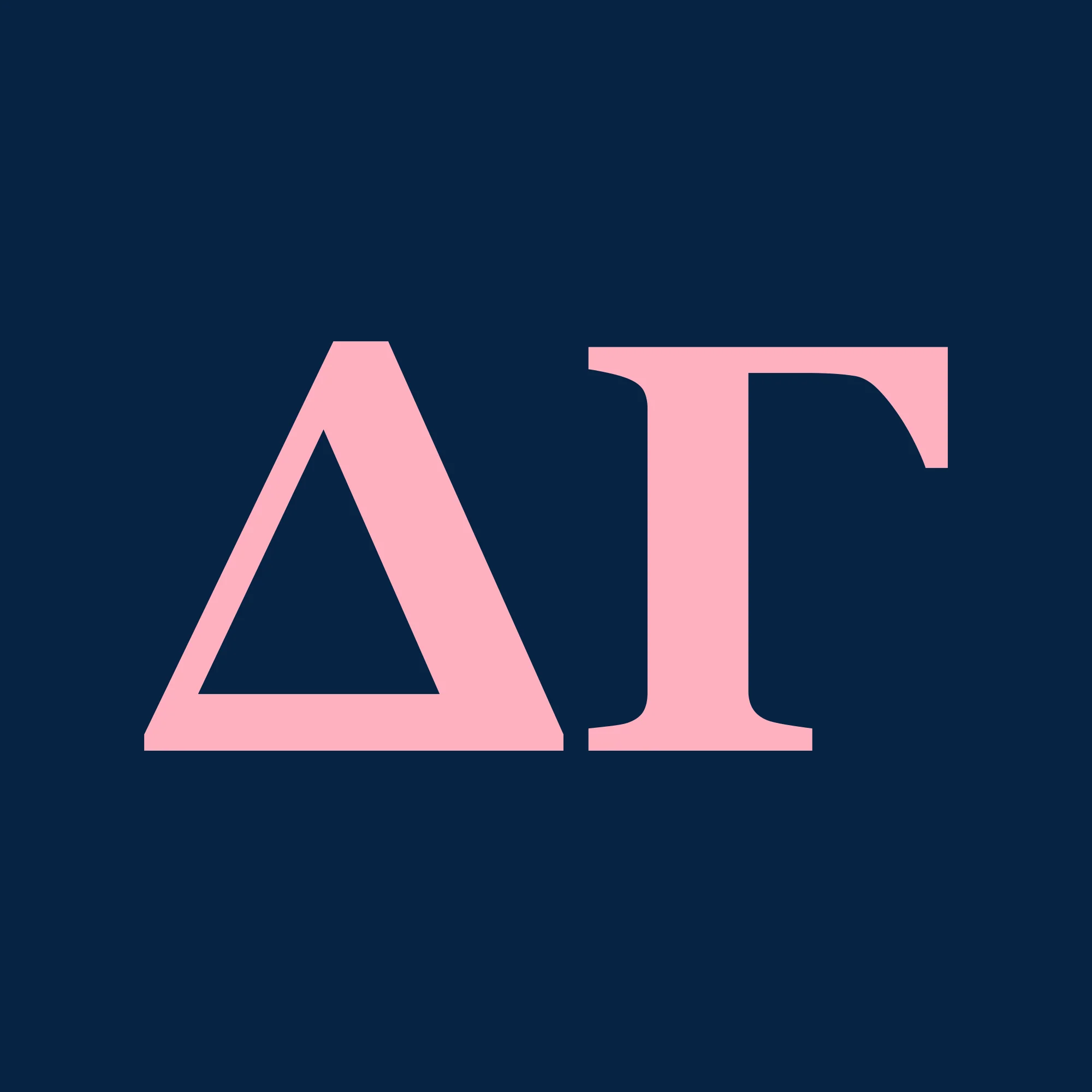 Delta Gamma Greek Letter Block Hoodie - Navy - Image 2