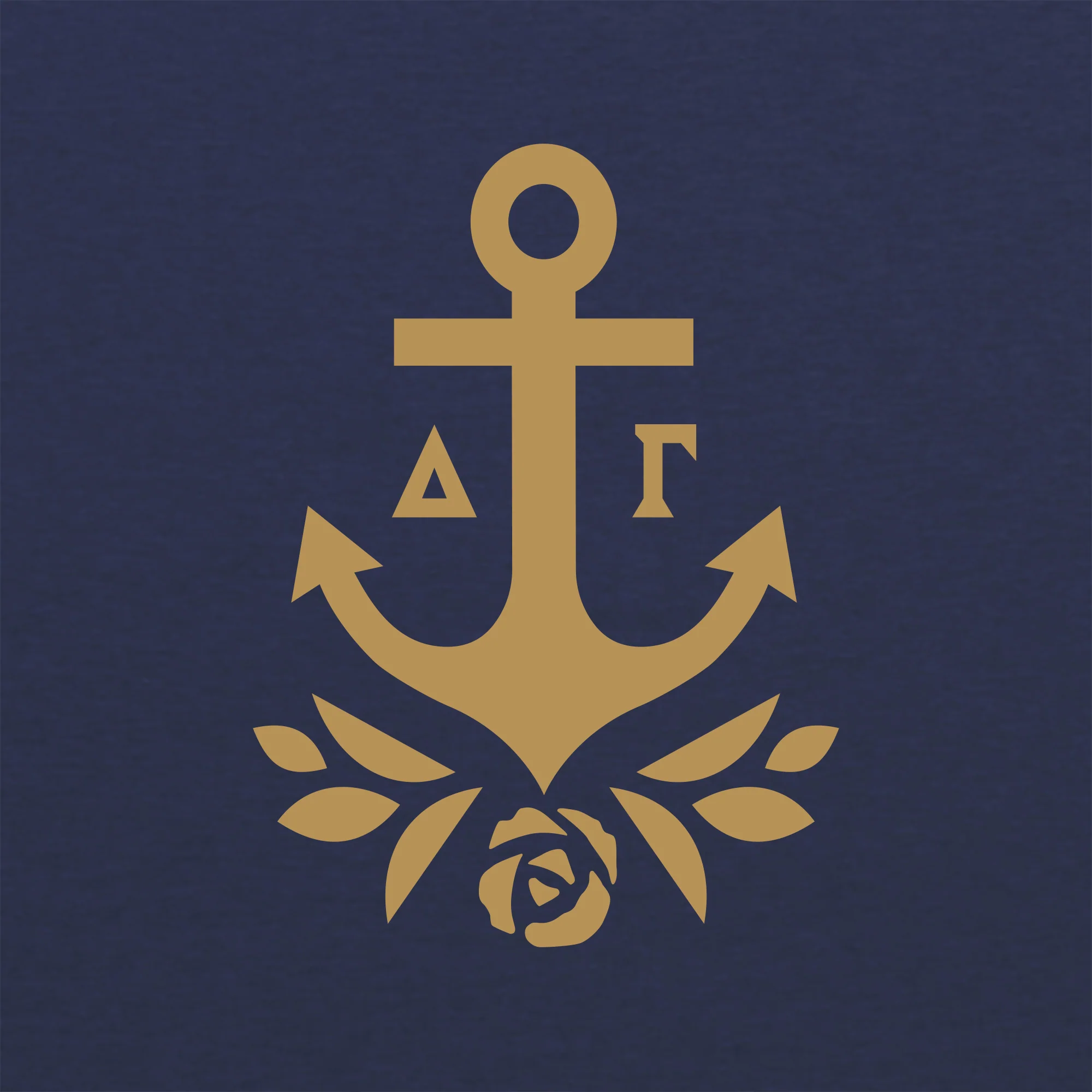 Delta Gamma Greek Primary Logo Triblend T-Shirt - Vintage Navy - Image 2
