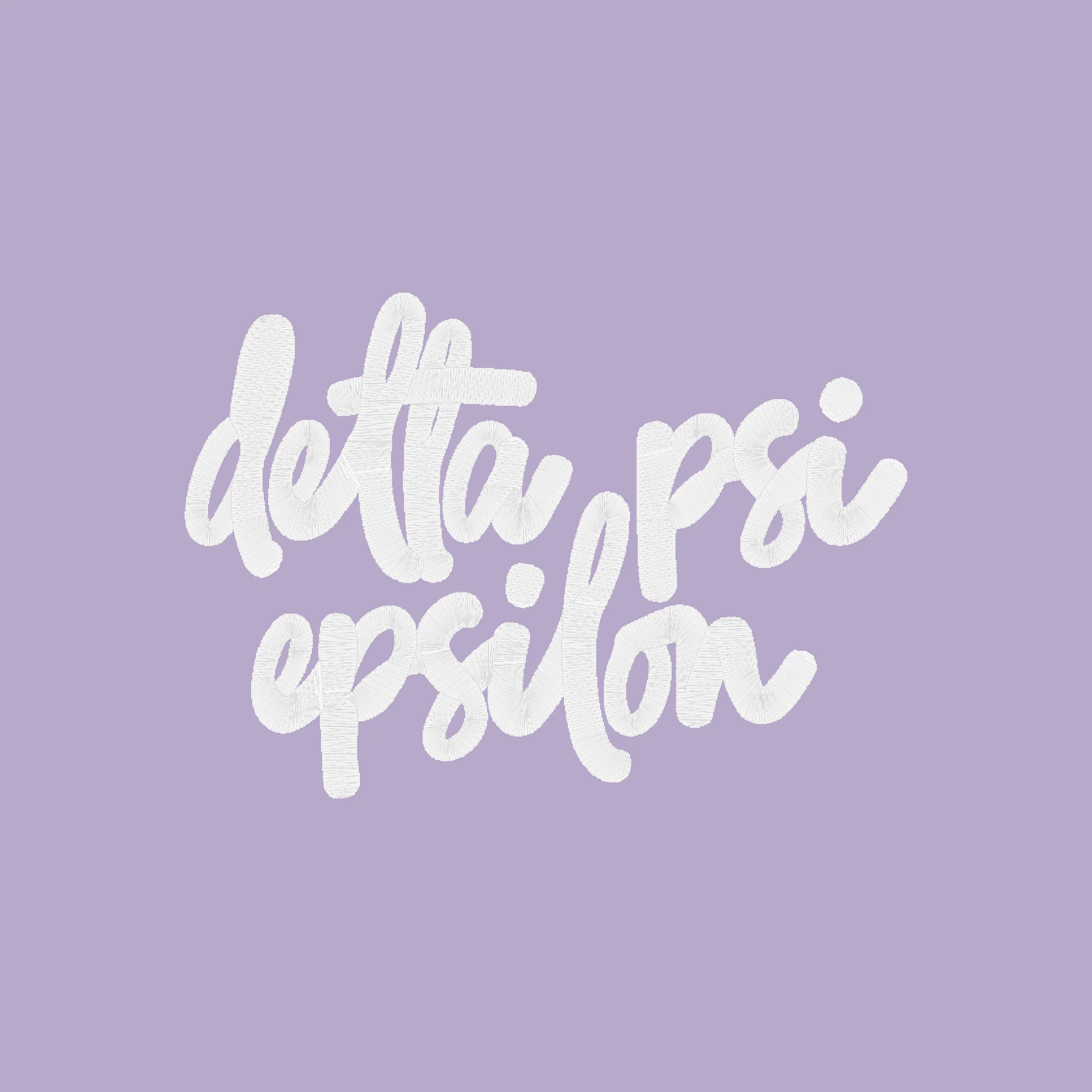 Delta Psi Epsilon Greek Script Low Profile Trucker Hat - Lilac/Birch - Image 2
