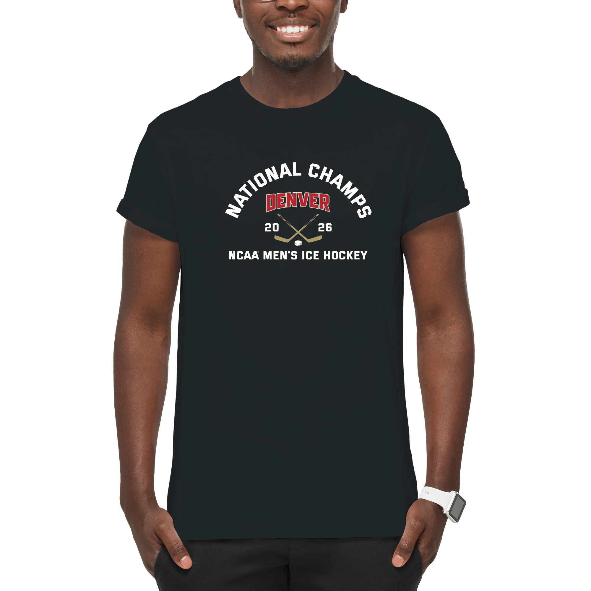 Denver 2026 Hockey National Champions Blocked Shot T-Shirt - Image 4