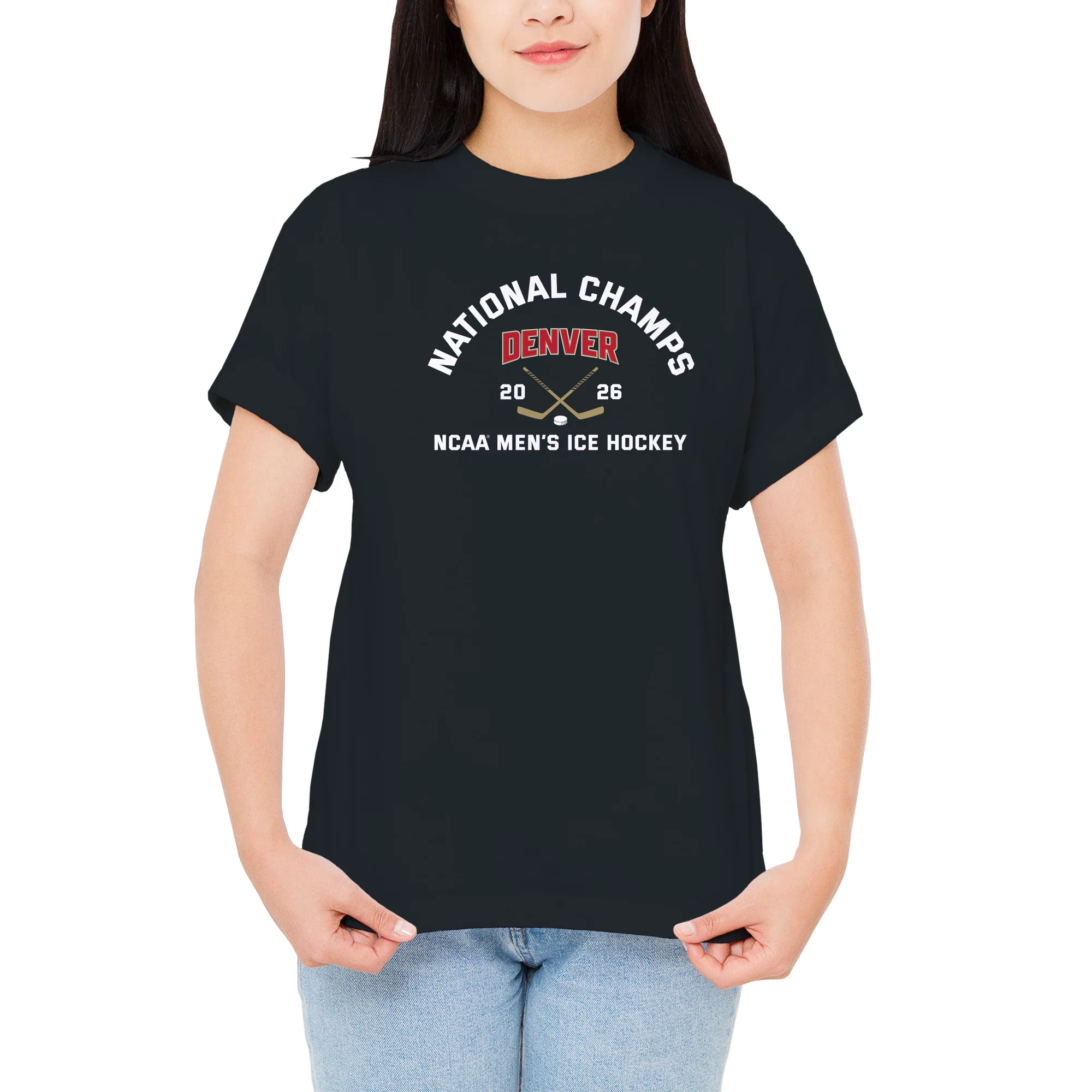 Denver 2026 Hockey National Champions Blocked Shot T-Shirt - Image 5