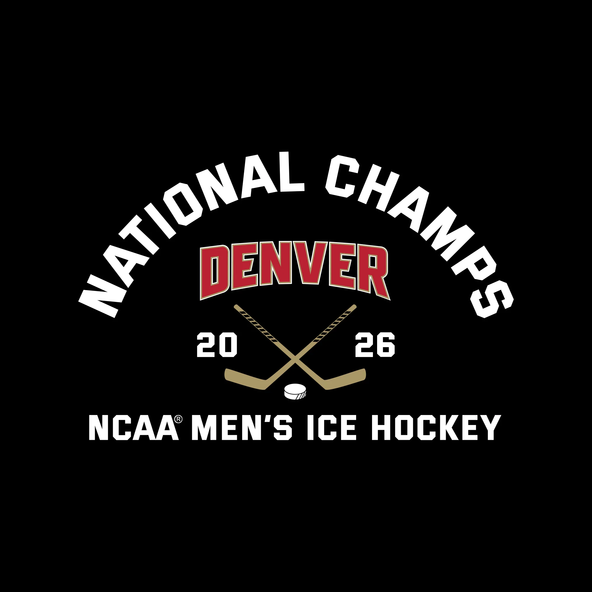 Denver 2026 Hockey National Champions Blocked Shot Toddler T-Shirt - Black - Image 2