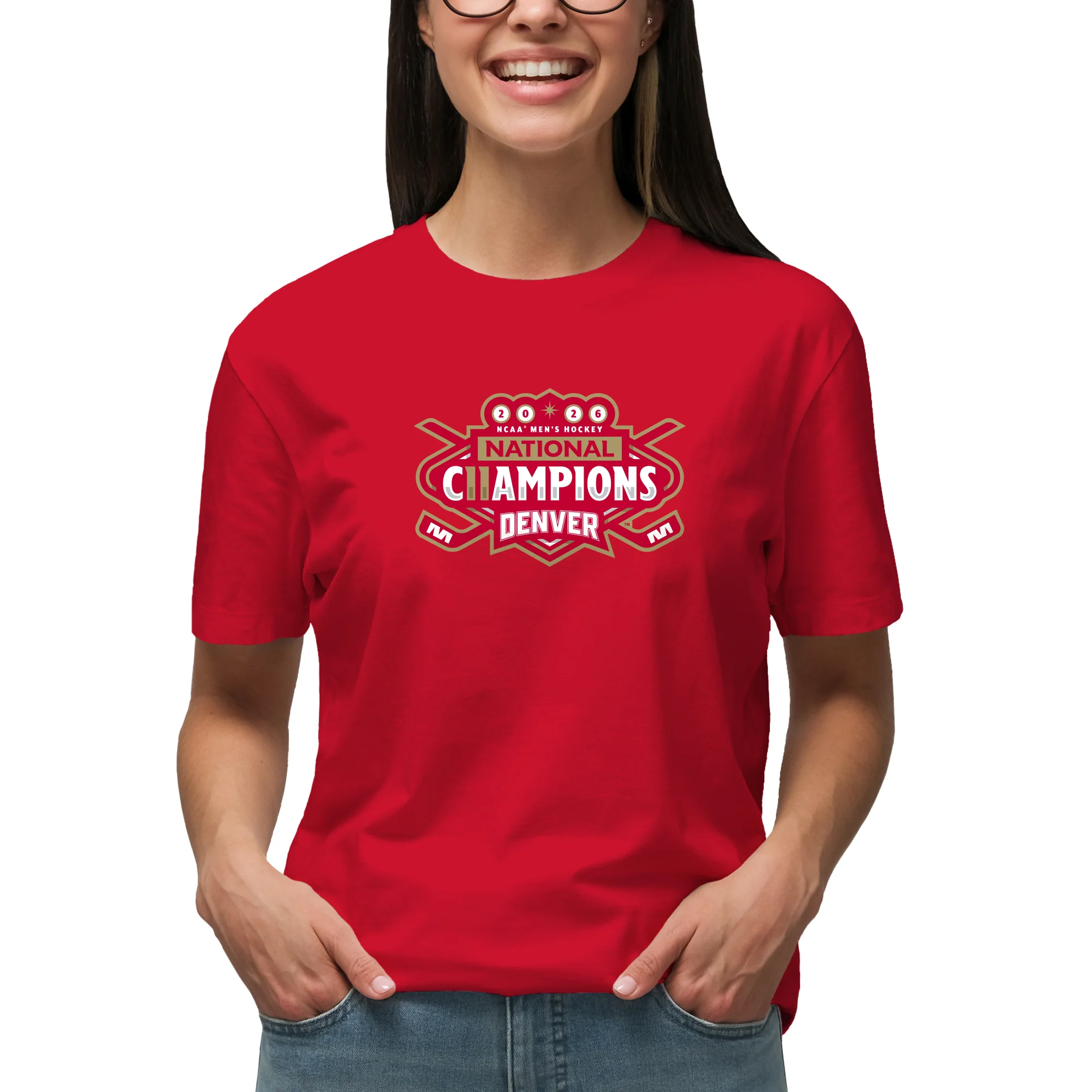 Denver 2026 Hockey National Champions Logo T-Shirt - Image 5