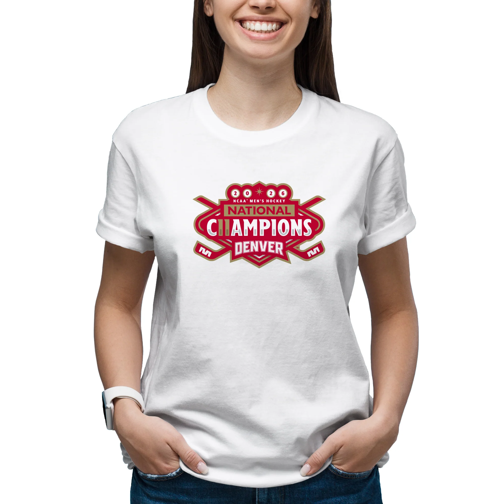 Denver 2026 Hockey National Champions Logo T-Shirt - Image 8