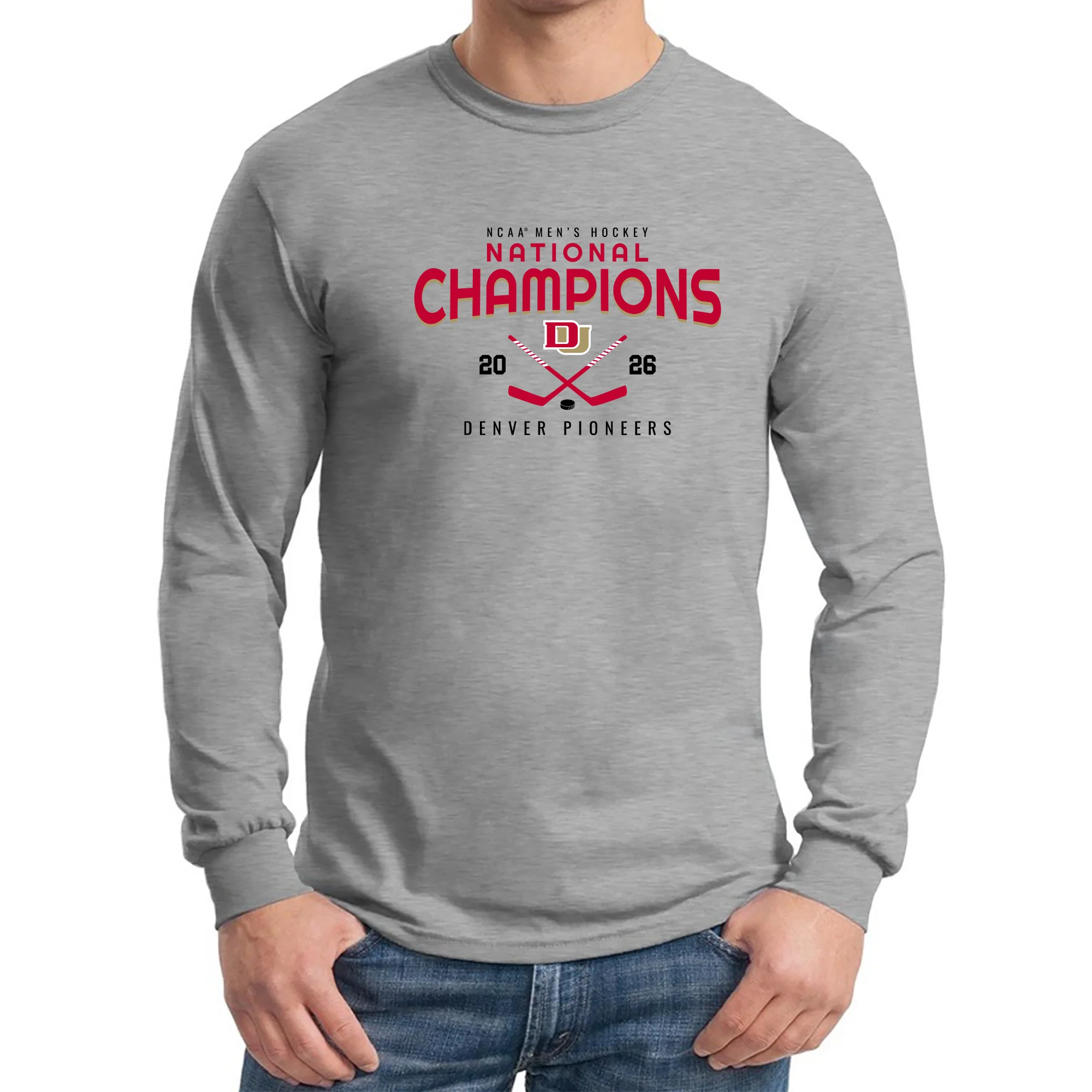 Denver 2026 Hockey National Champions Rounded Long Sleeve - Image 4