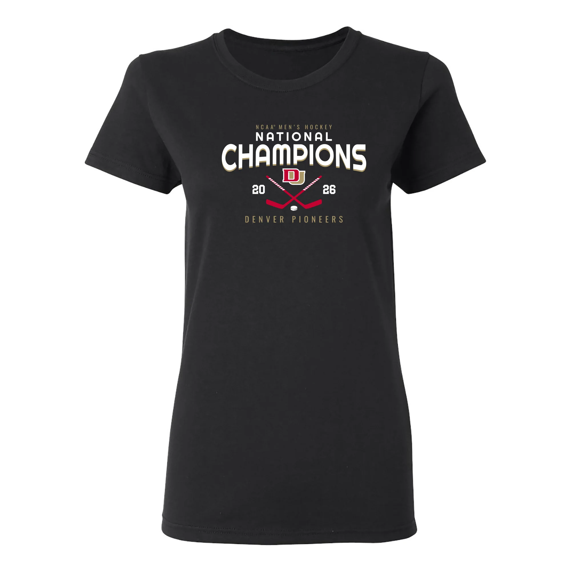 Denver 2026 Hockey National Champions Rounded Womens T-Shirt - Image 2