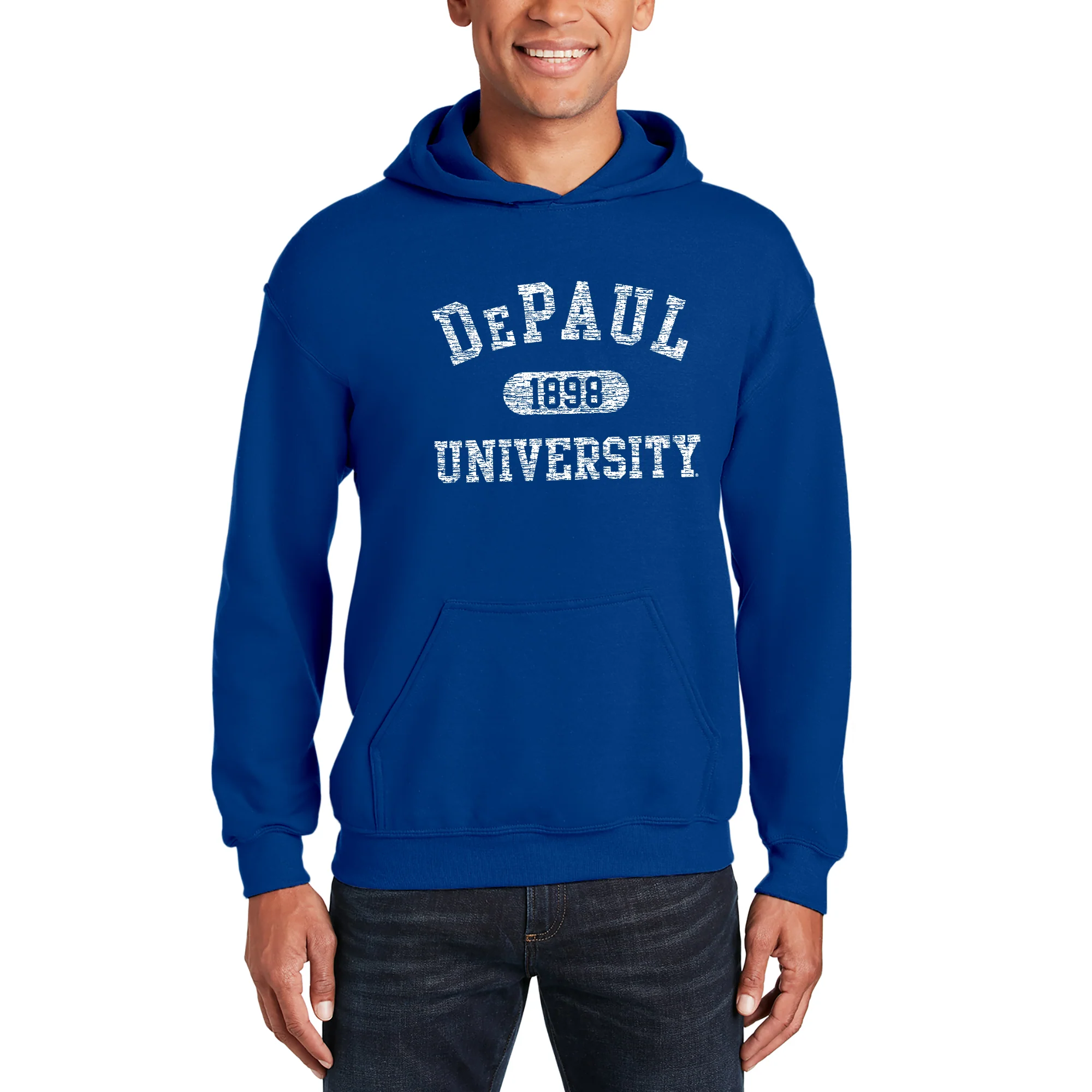 DePaul Athletic Arch Hoodie - Royal - Image 3