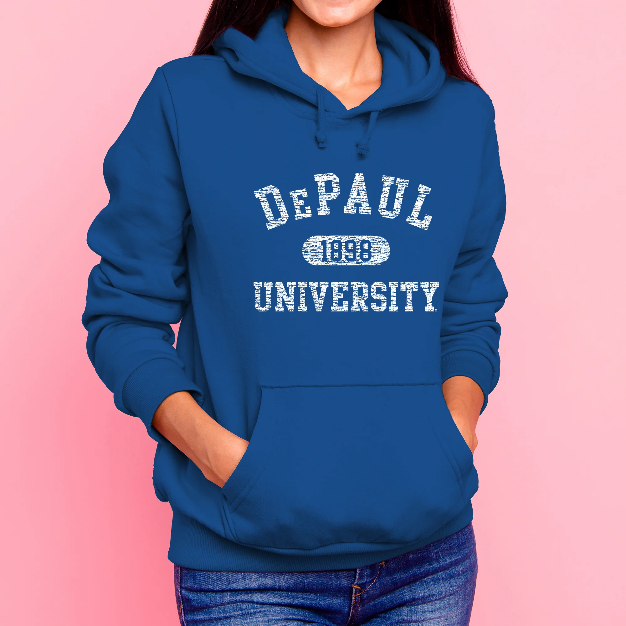 DePaul Athletic Arch Hoodie - Royal - Image 4