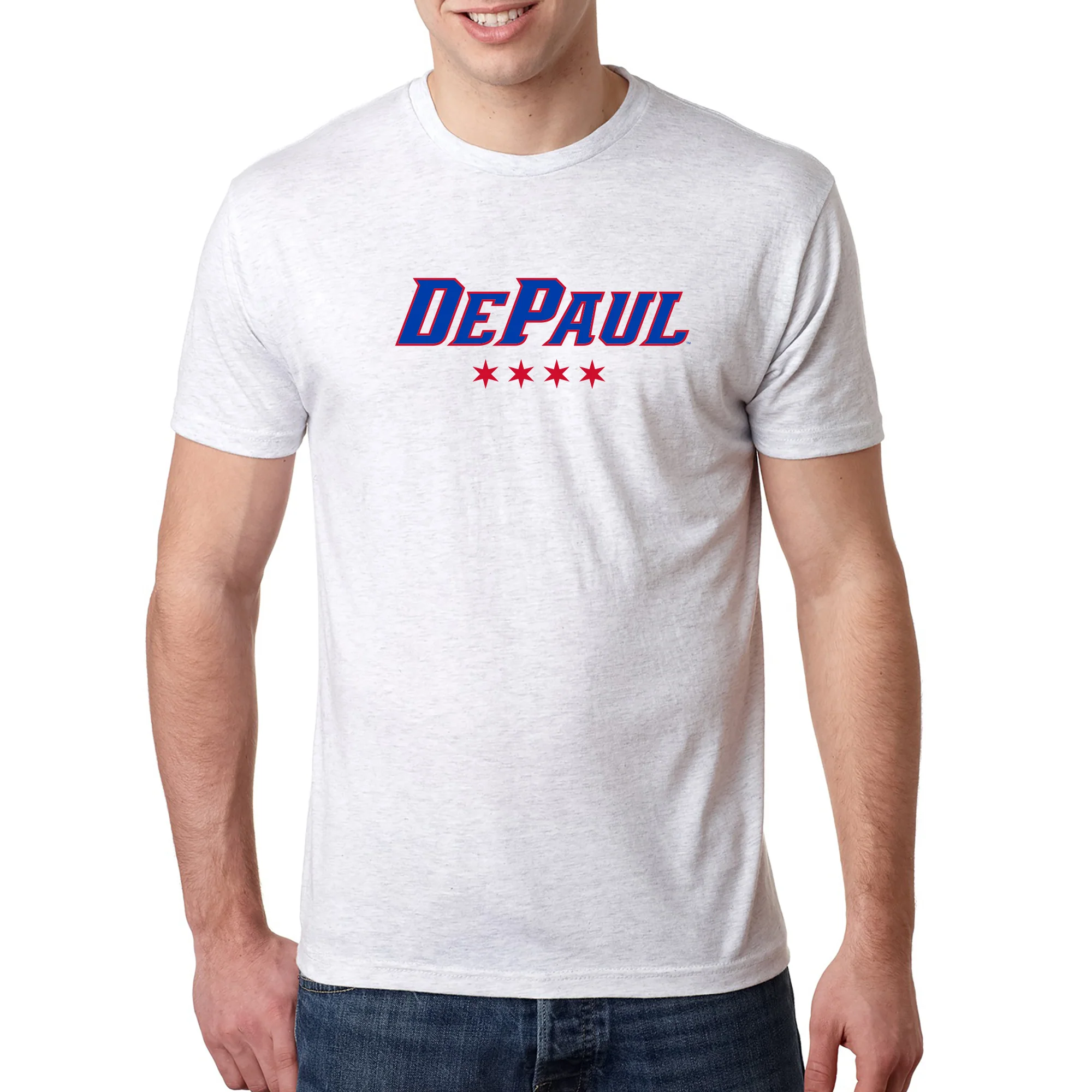 DePaul Athletic Wordmark NLA Triblend T-Shirt - Image 5