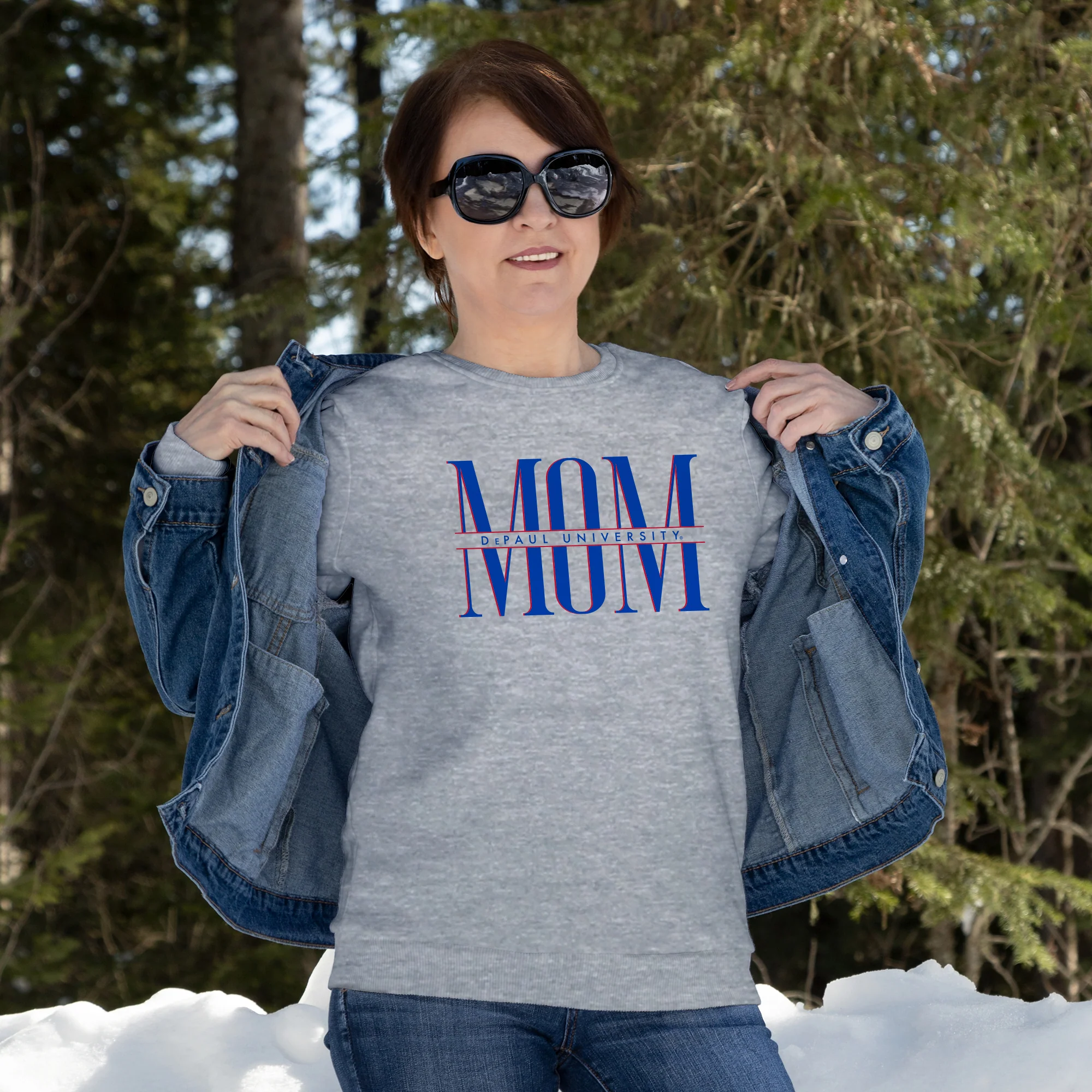 DePaul Classic Mom Crewneck - Sport Grey - Image 4