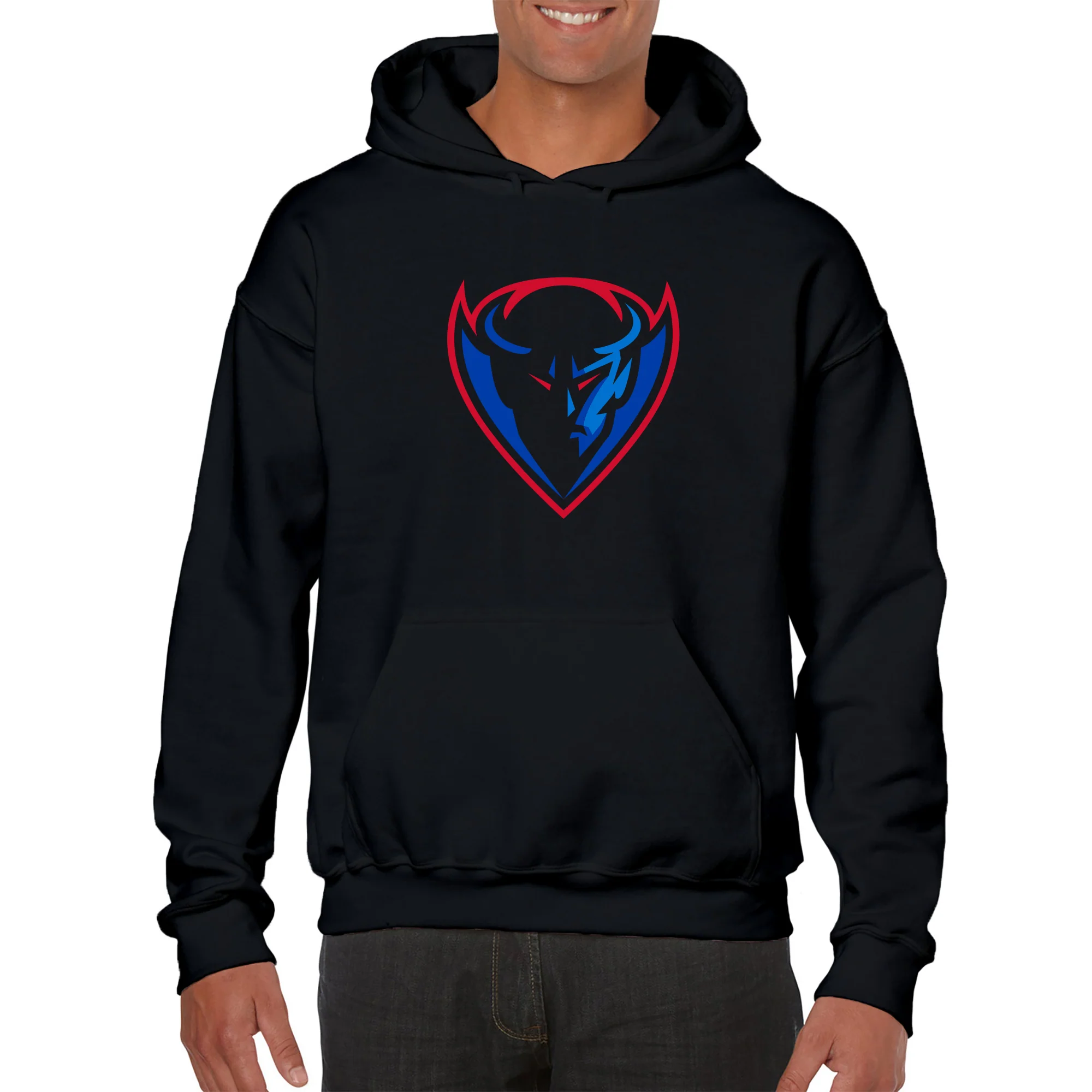 DePaul Primary Logo Hoodie - Black - Image 3
