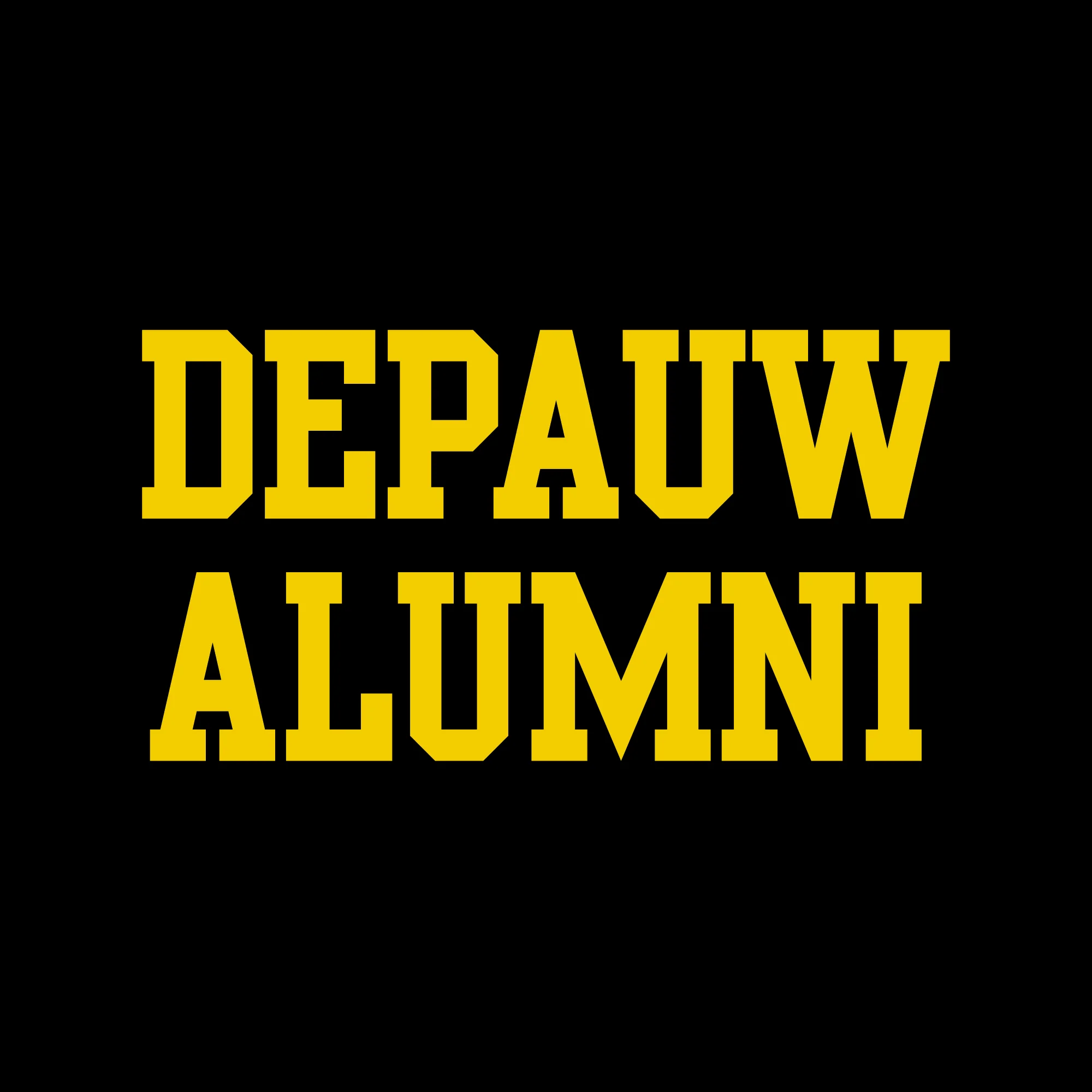 DePauw University Tigers Alumni Block Short Sleeve T Shirt - Black - Image 2