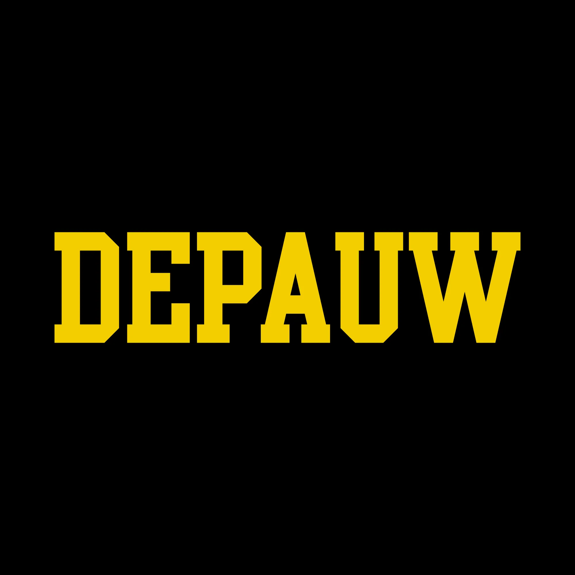 DePauw University Tigers Basic Block Youth Short Sleeve T Shirt - Black - Image 2