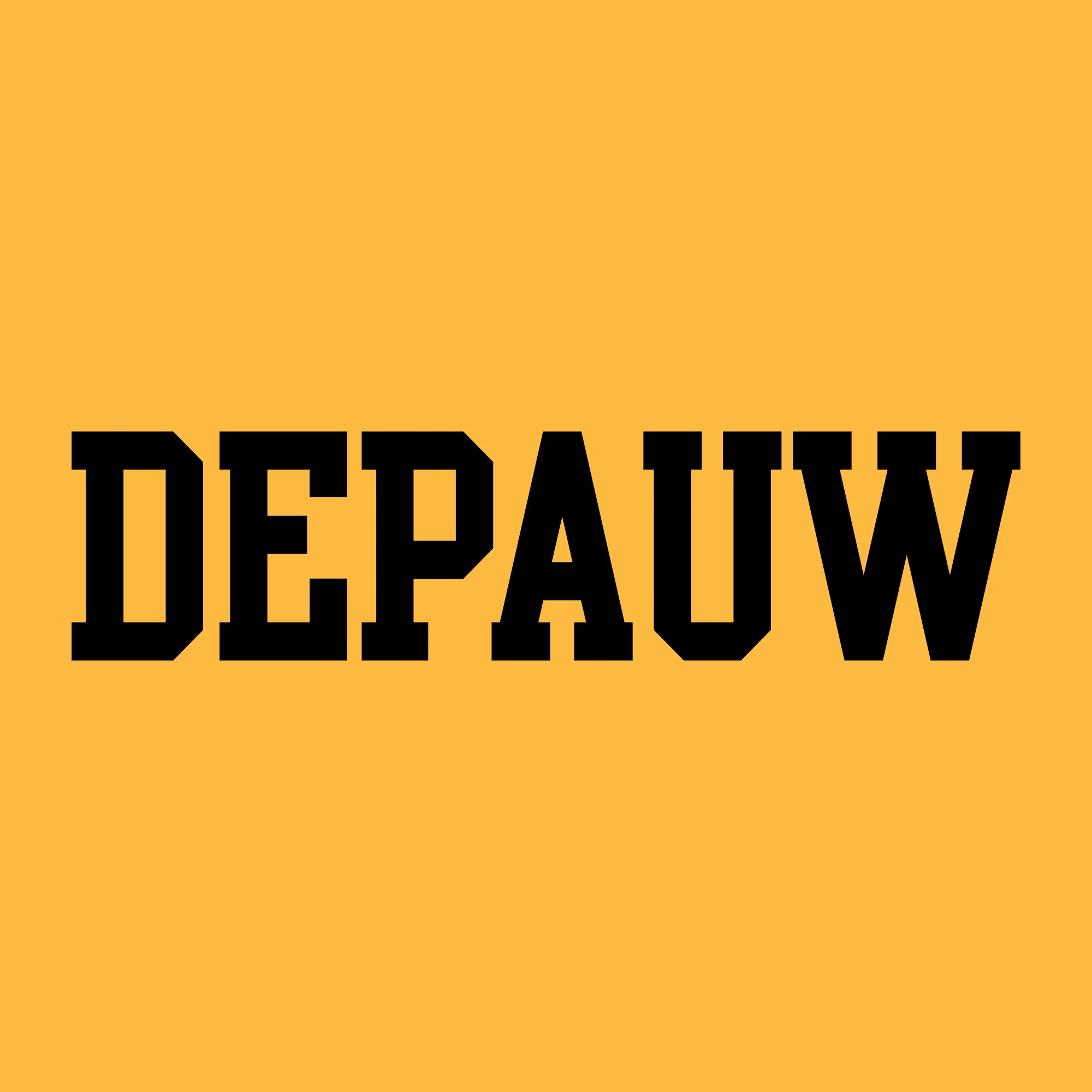 DePauw University Tigers Basic Block Long Sleeve T-Shirt - Gold - Image 2