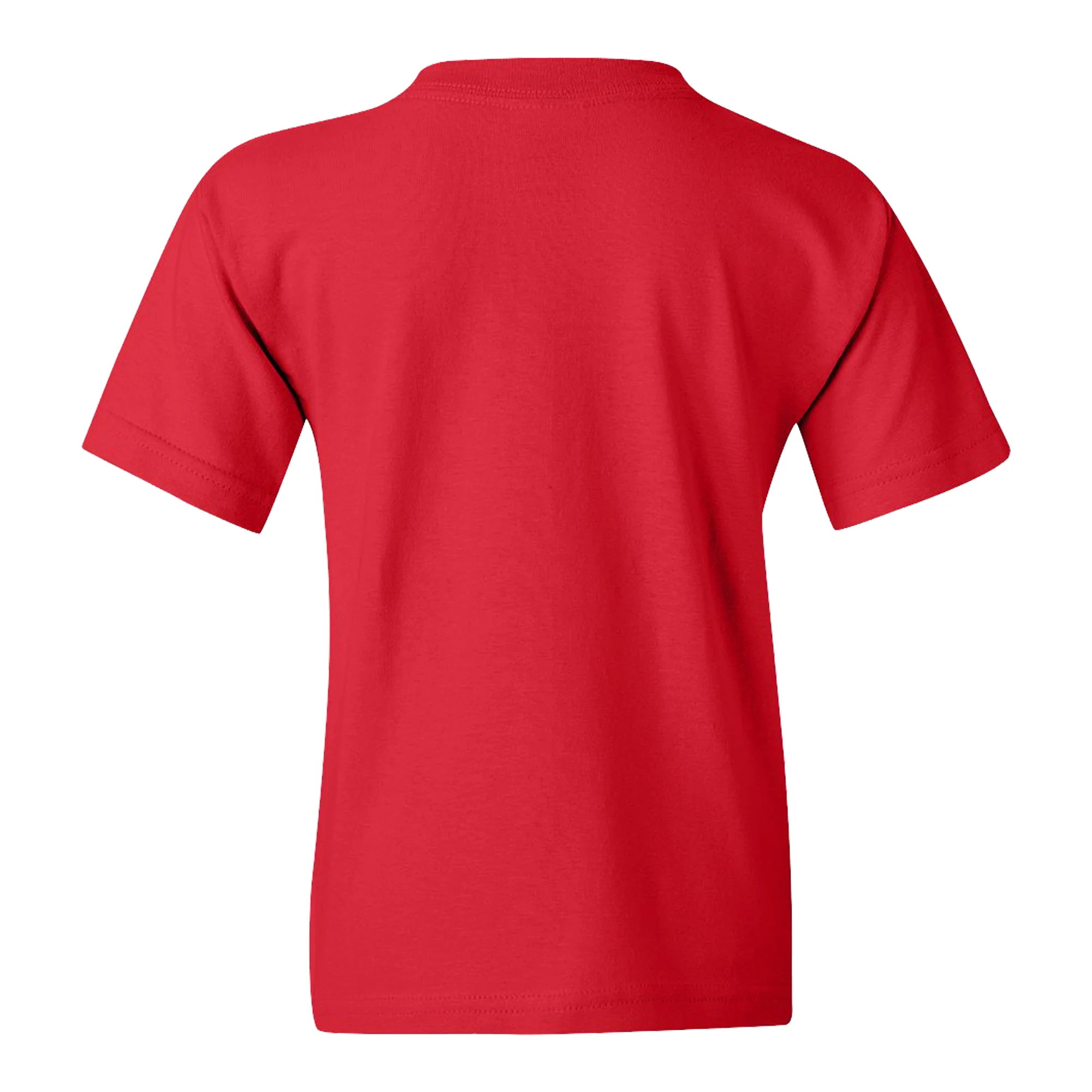 University of Houston Cougars Distressed Circle Logo Heavy Cotton Short Sleeve Youth T Shirt - Red - Image 3