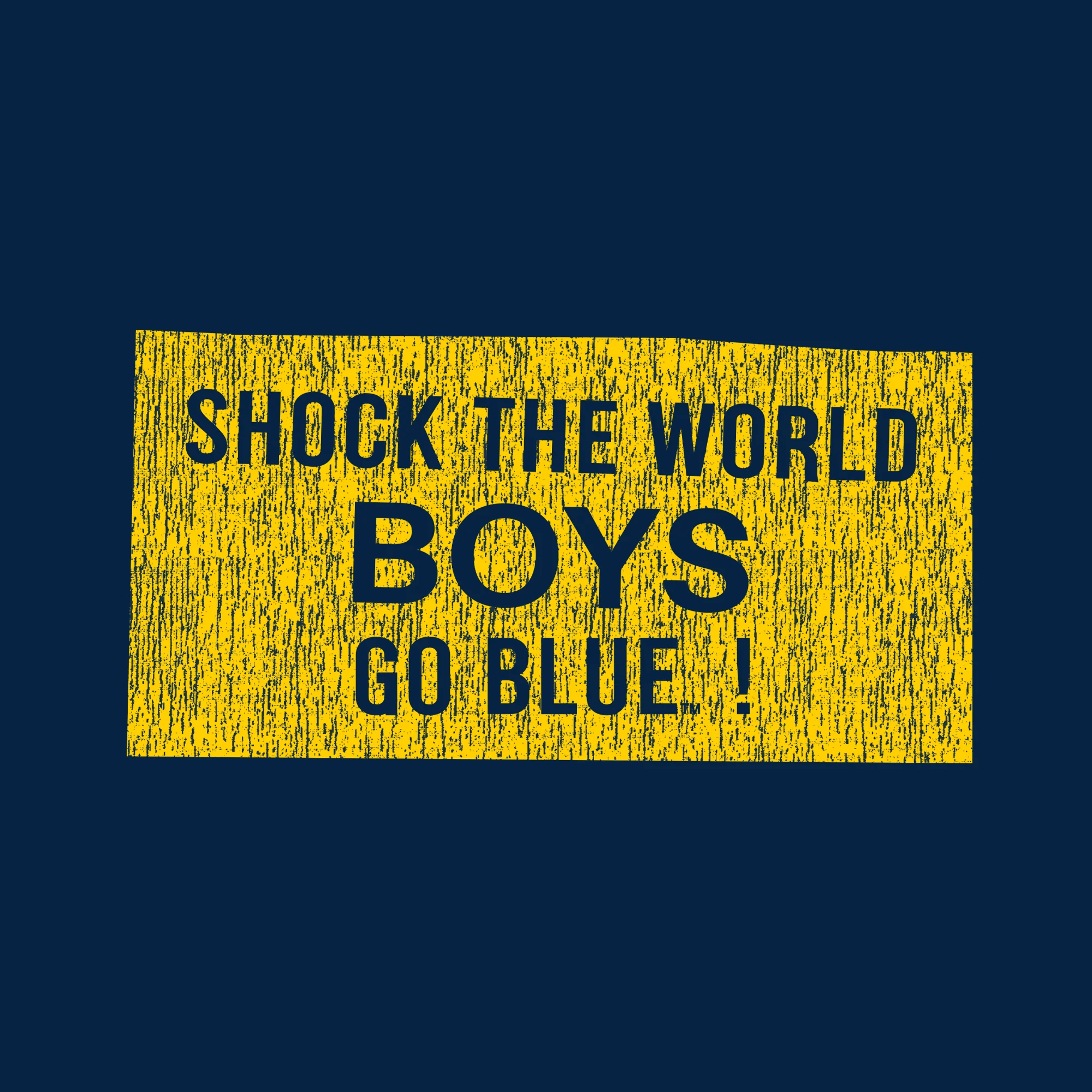 Michigan Wolverines Distressed Shock the World Hoodie - Navy - Image 2