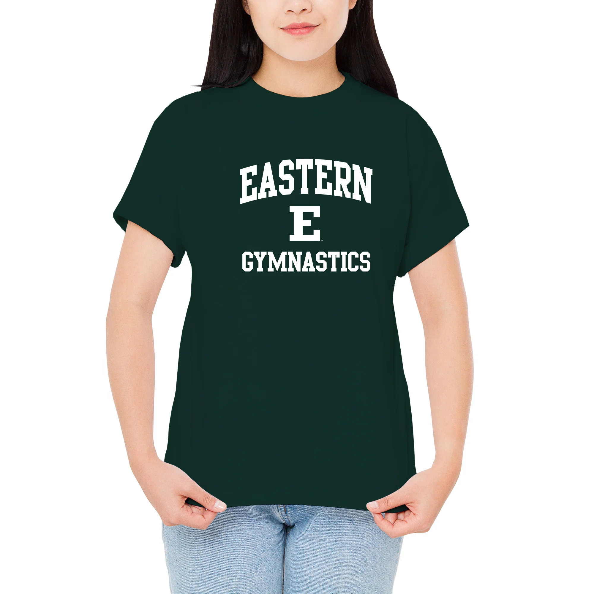 Eastern Michigan Arch Logo Gymnastics T-Shirt - Forest - Image 4