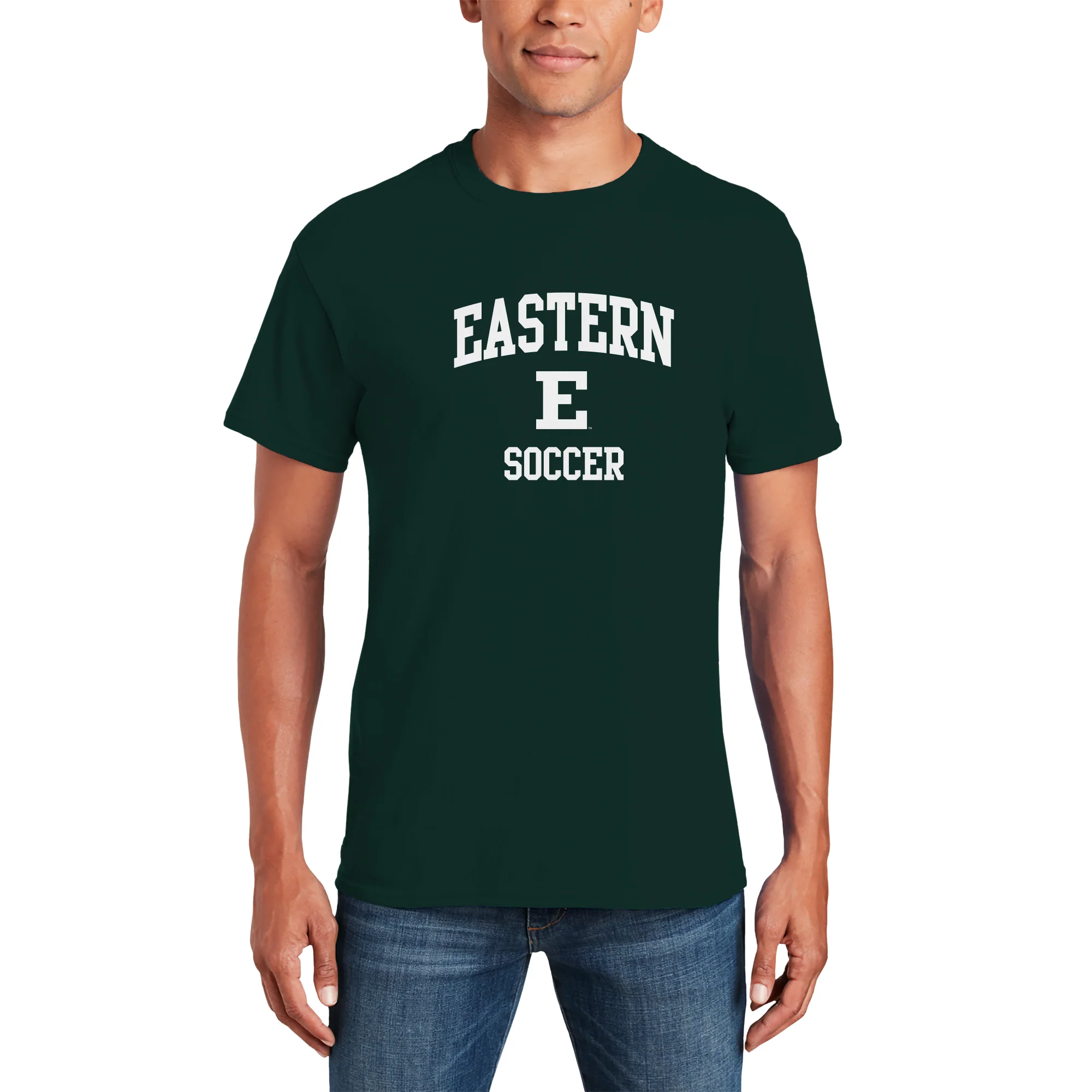 Eastern Michigan Arch Logo Soccer T-Shirt - Forest - Image 3