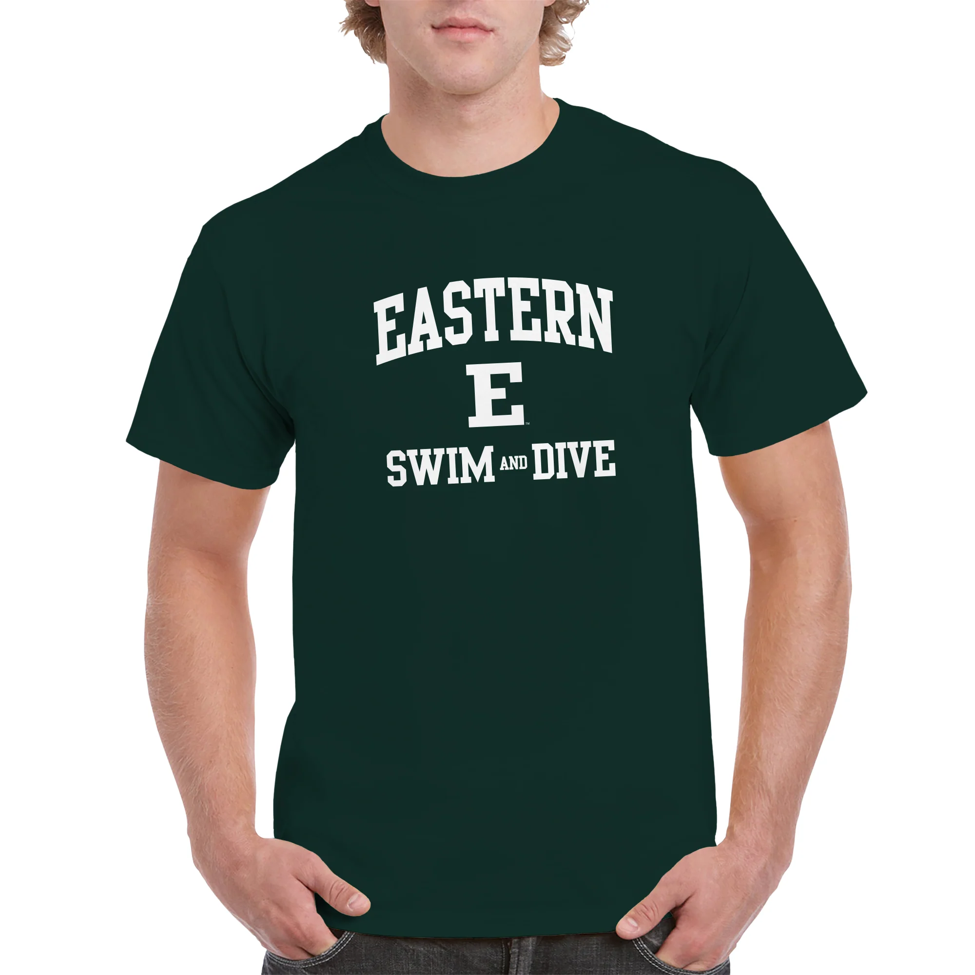 Eastern Michigan Arch Logo Swim & Dive T-Shirt - Forest - Image 3
