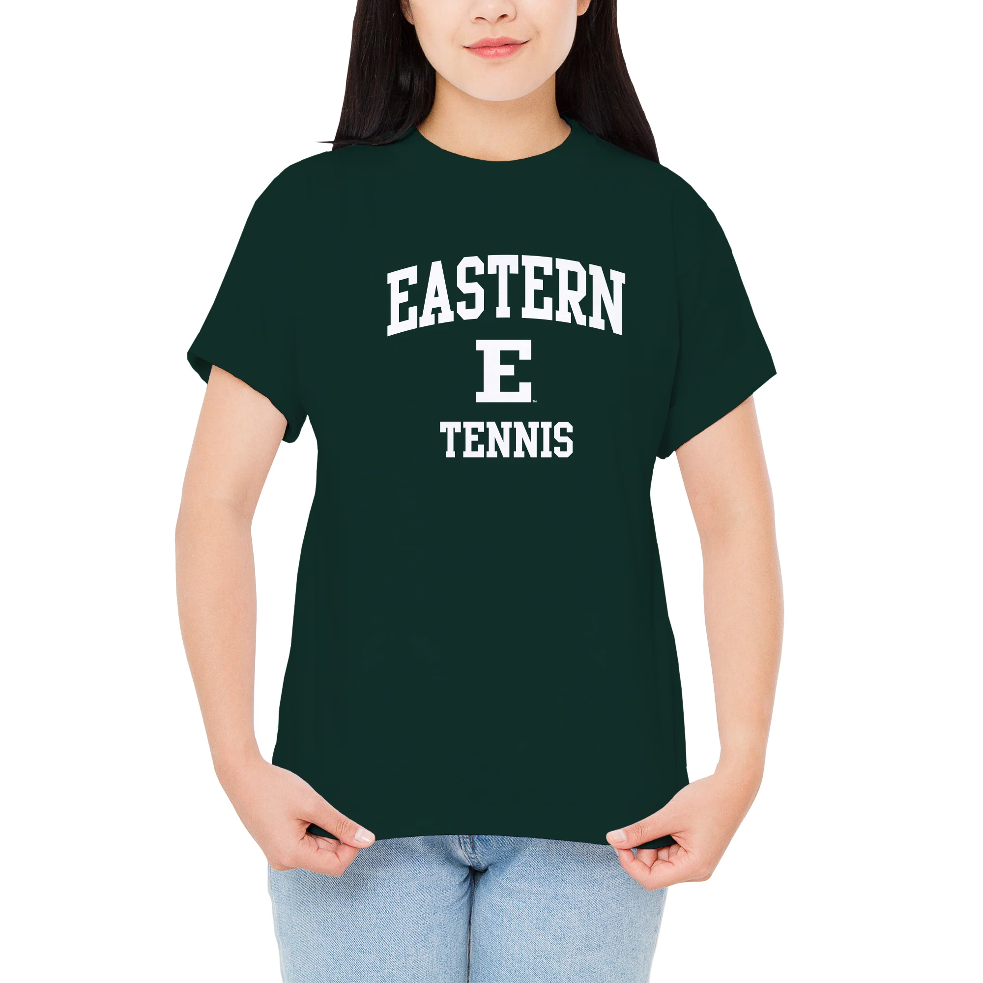 Eastern Michigan Arch Logo Tennis T-Shirt - Forest - Image 4