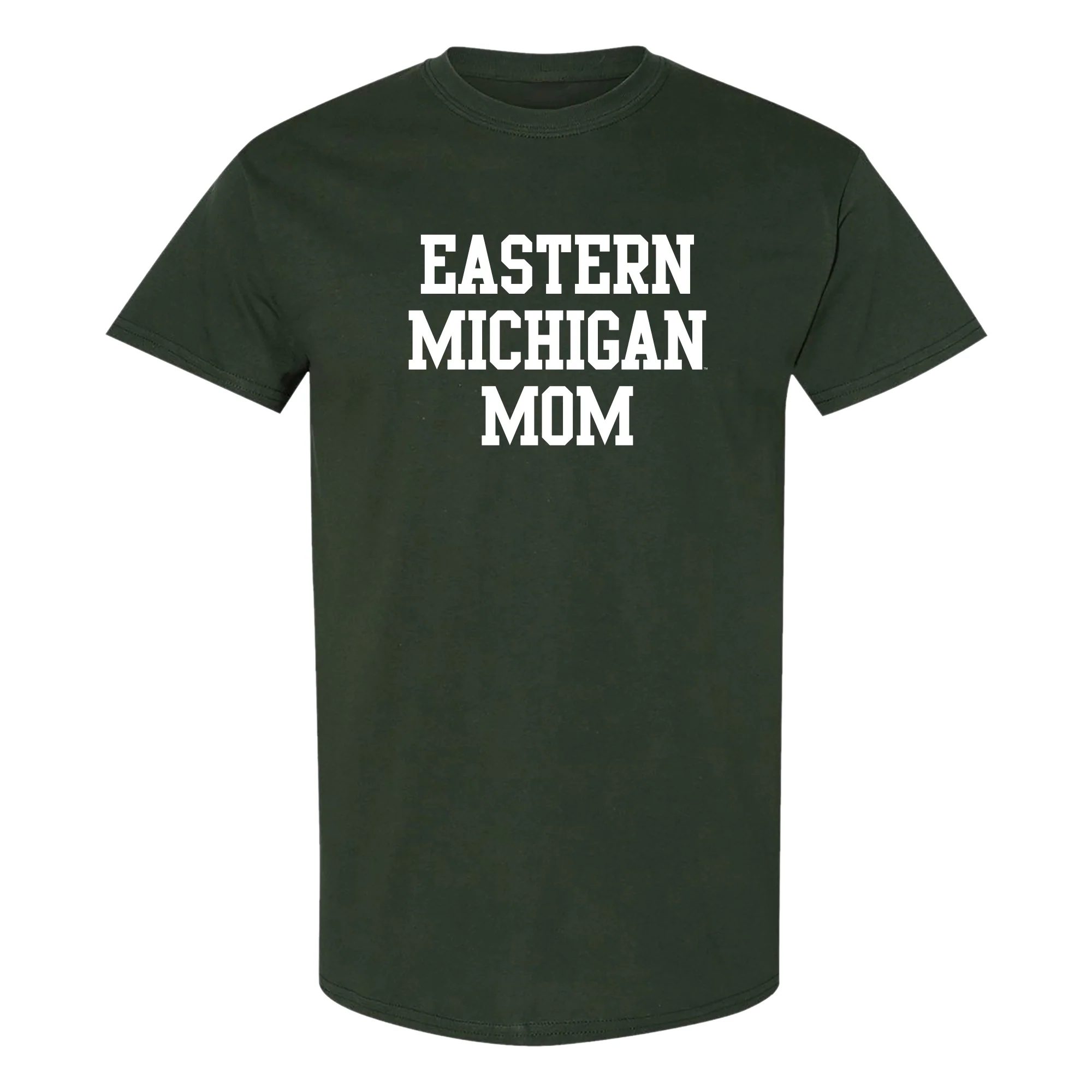 Eastern Michigan Basic Block Mom T-Shirt - Forest