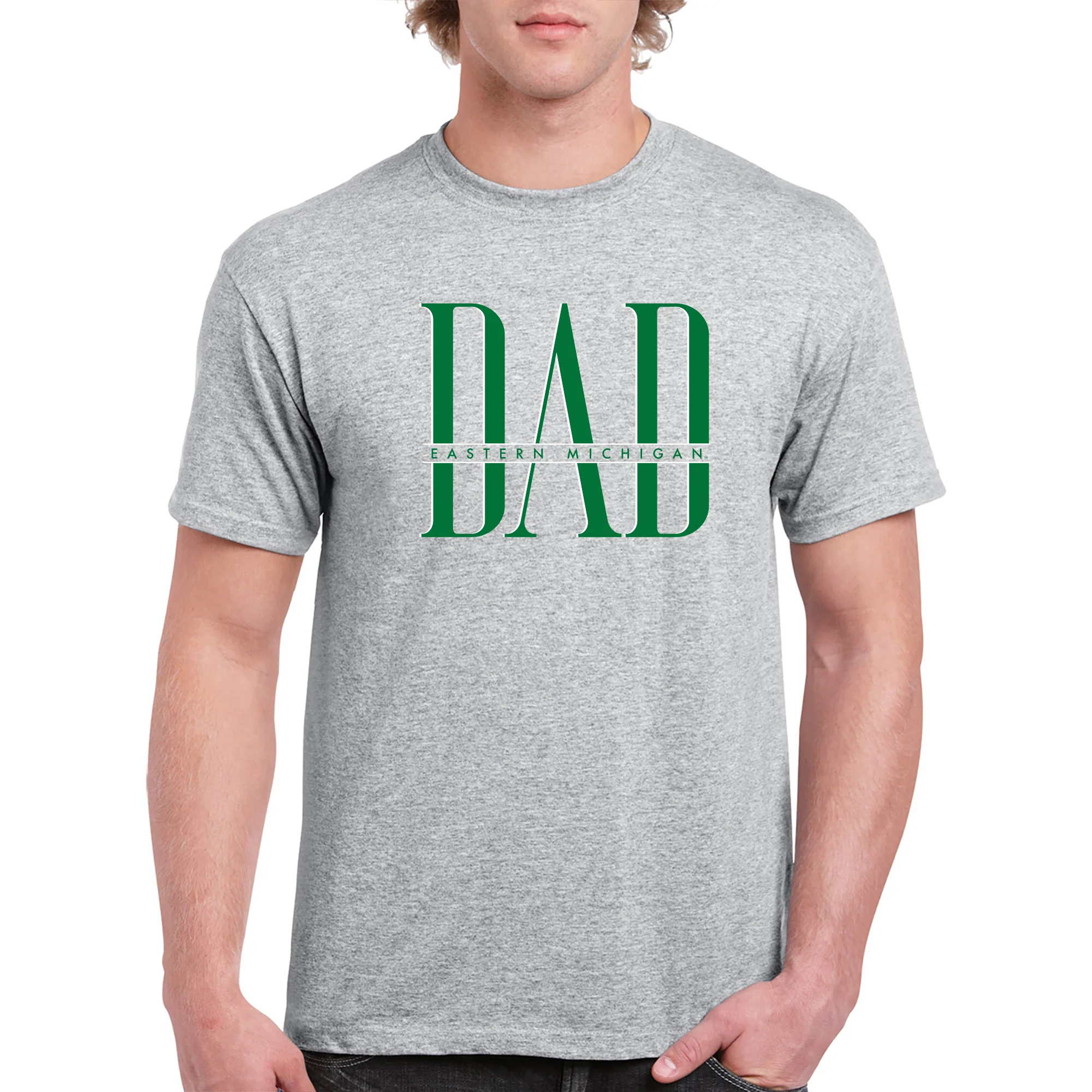 Eastern Michigan Classic Dad T-Shirt - Sport Grey - Image 4