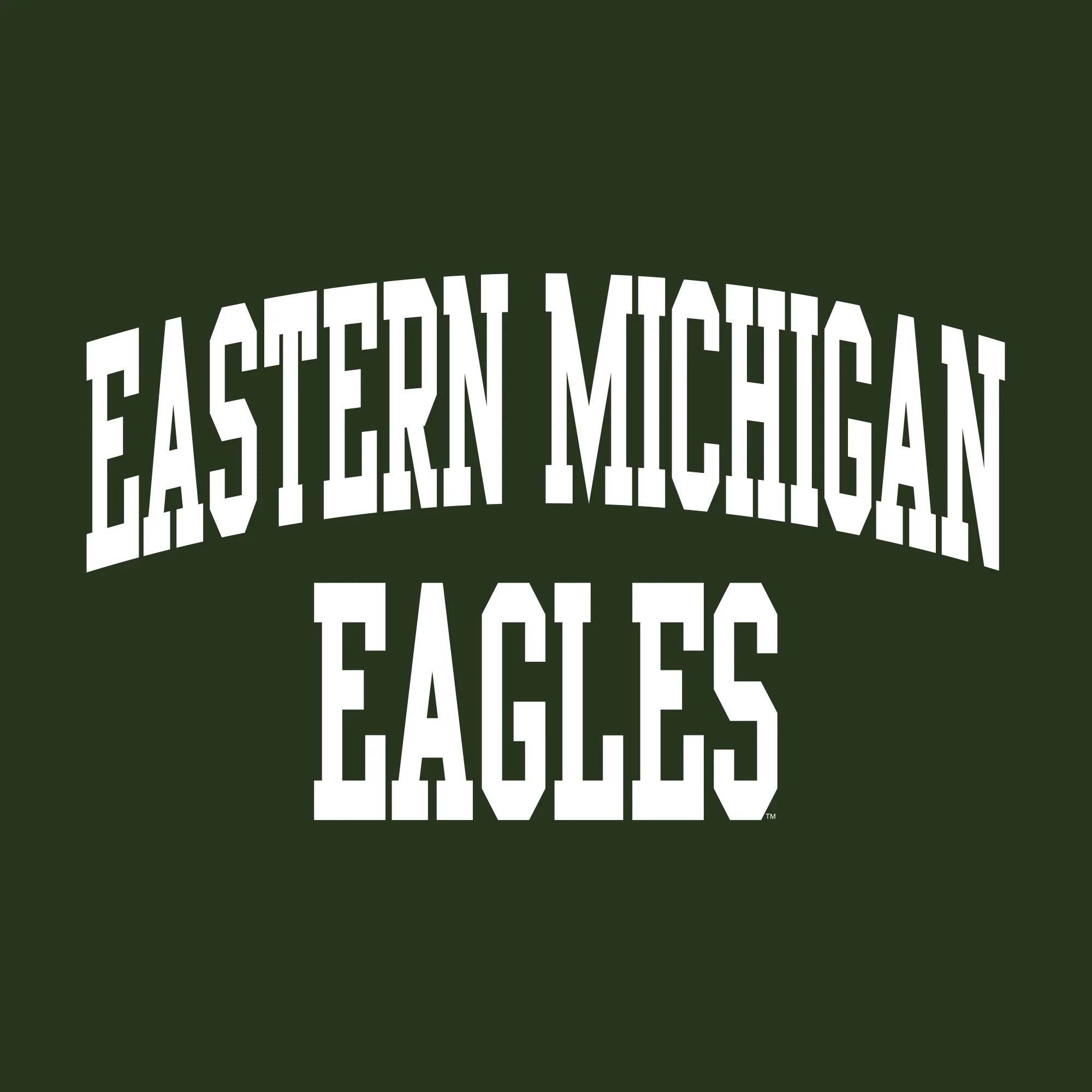 Eastern Michigan University Eagles Front Back Print Short Sleeve T Shirt - Forest - Image 2