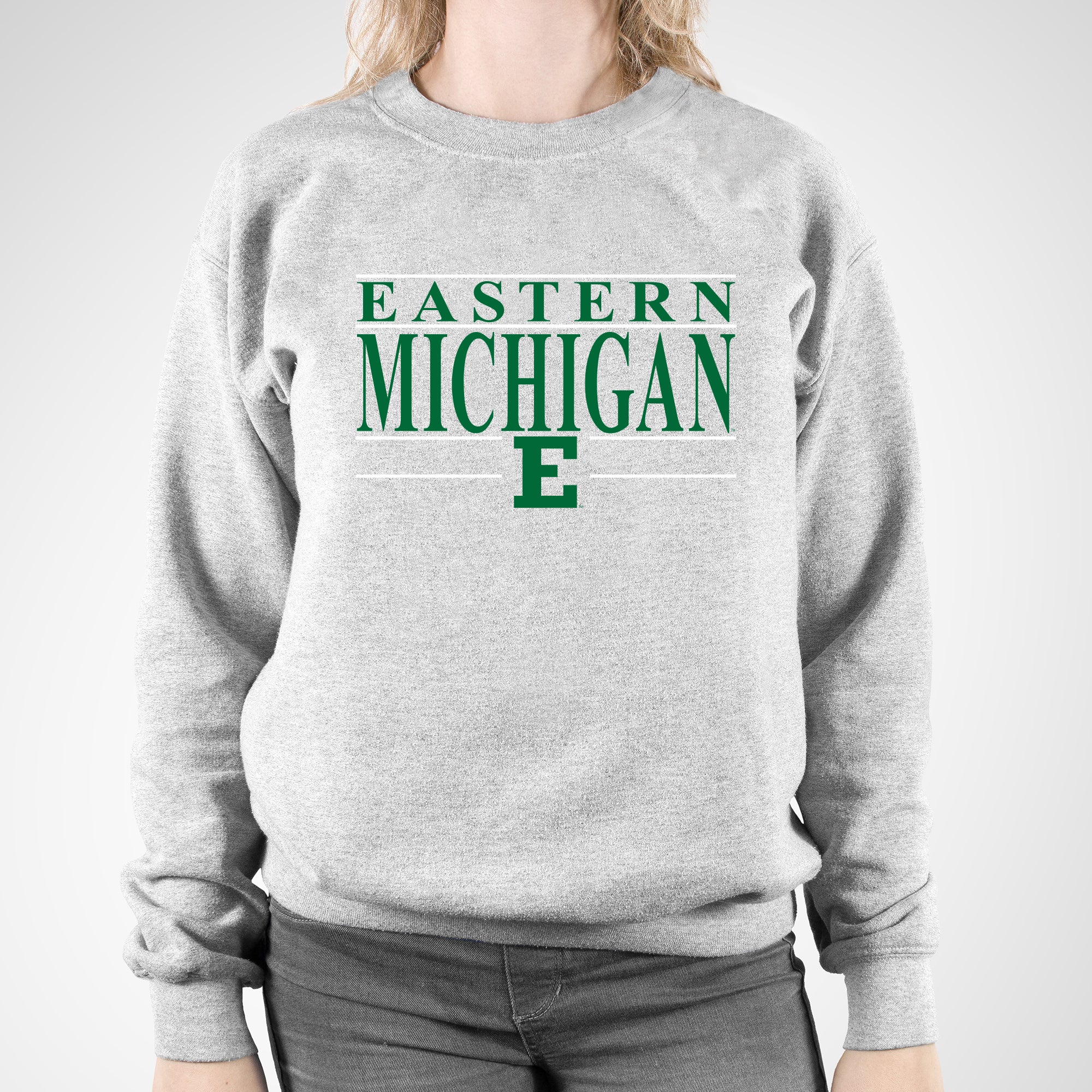 Eastern Michigan Headline Crewneck - Sport Grey - Image 4