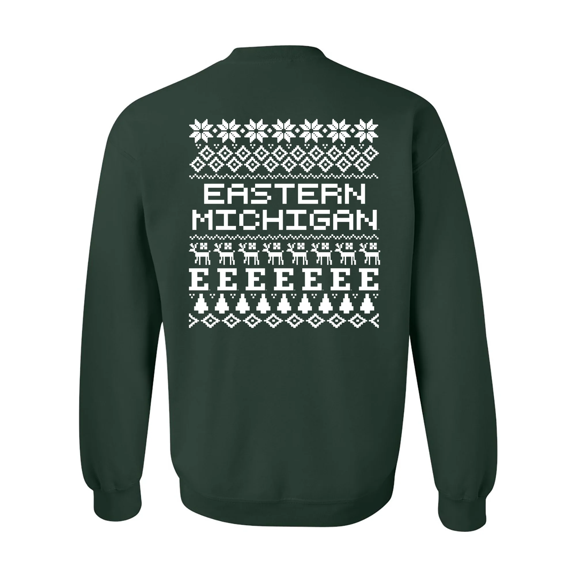 Eastern Michigan Holiday Sweater Crewneck - Forest - Image 3