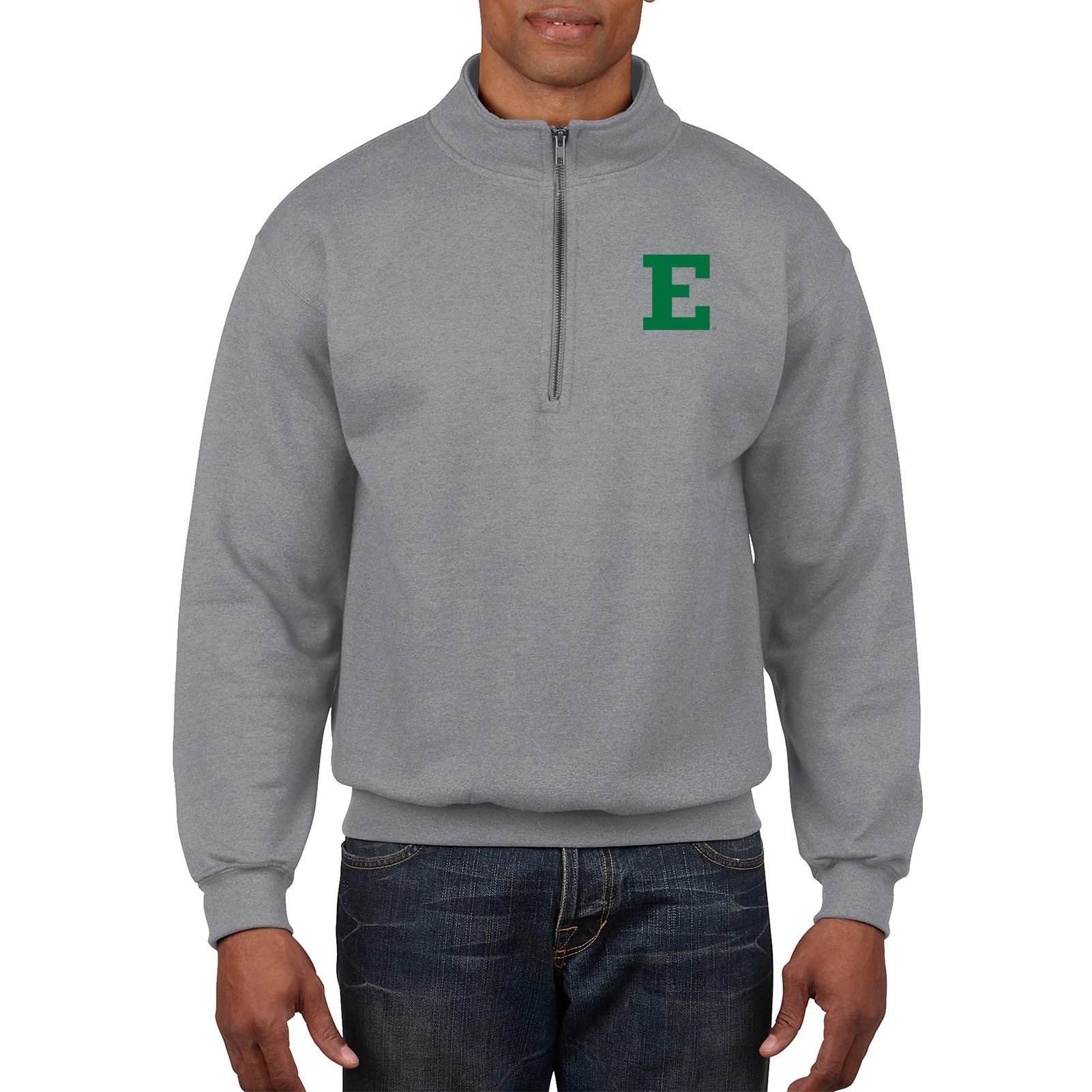 Eastern Michigan University Eagles Primary Logo 1/4 Zip - Sport Grey - Image 4