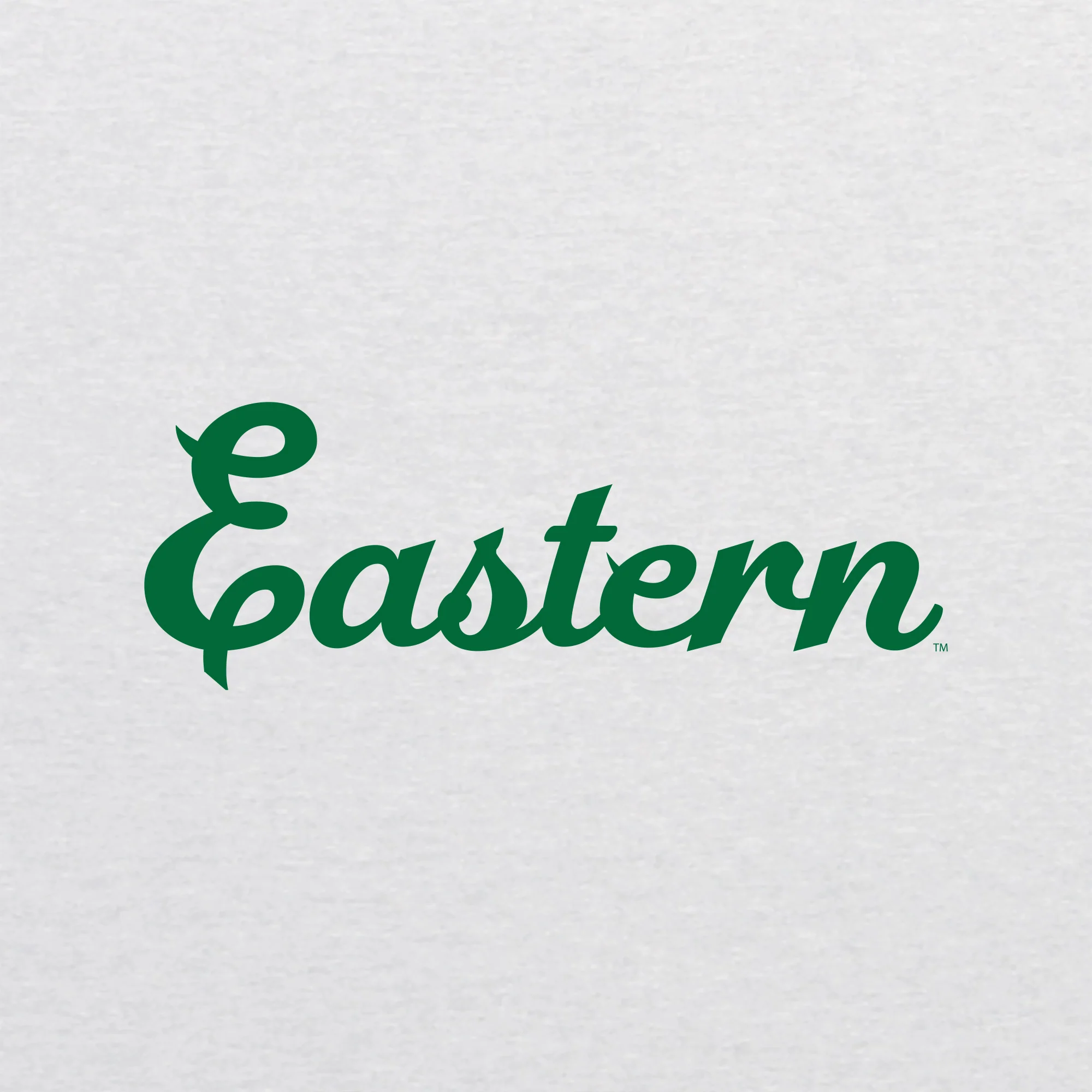 Eastern Michigan Script Logo Triblend 3/4 Sleeve Raglan - Heather White/Vintage Black - Image 2