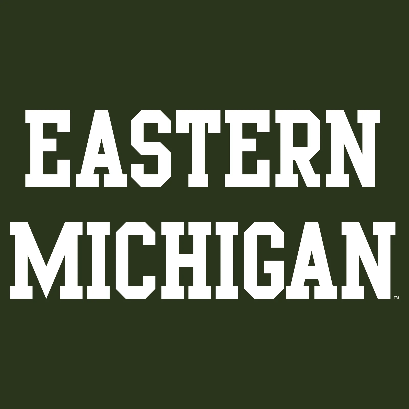 Eastern Michigan University Eagles Basic Block Long Sleeve T Shirt - Forest - Image 2