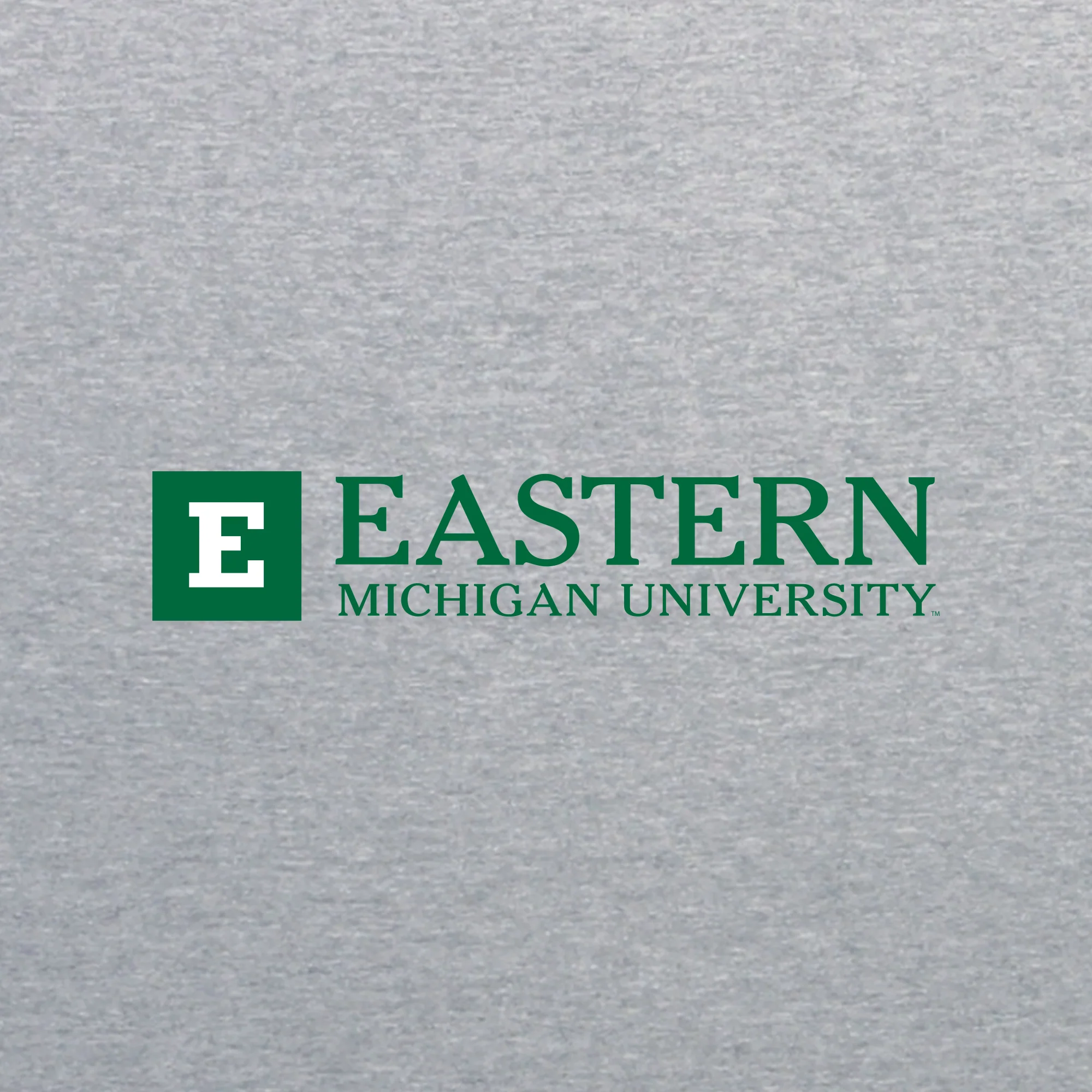 Eastern Michigan Institutional Logo Long Sleeve - Sport Grey - Image 2