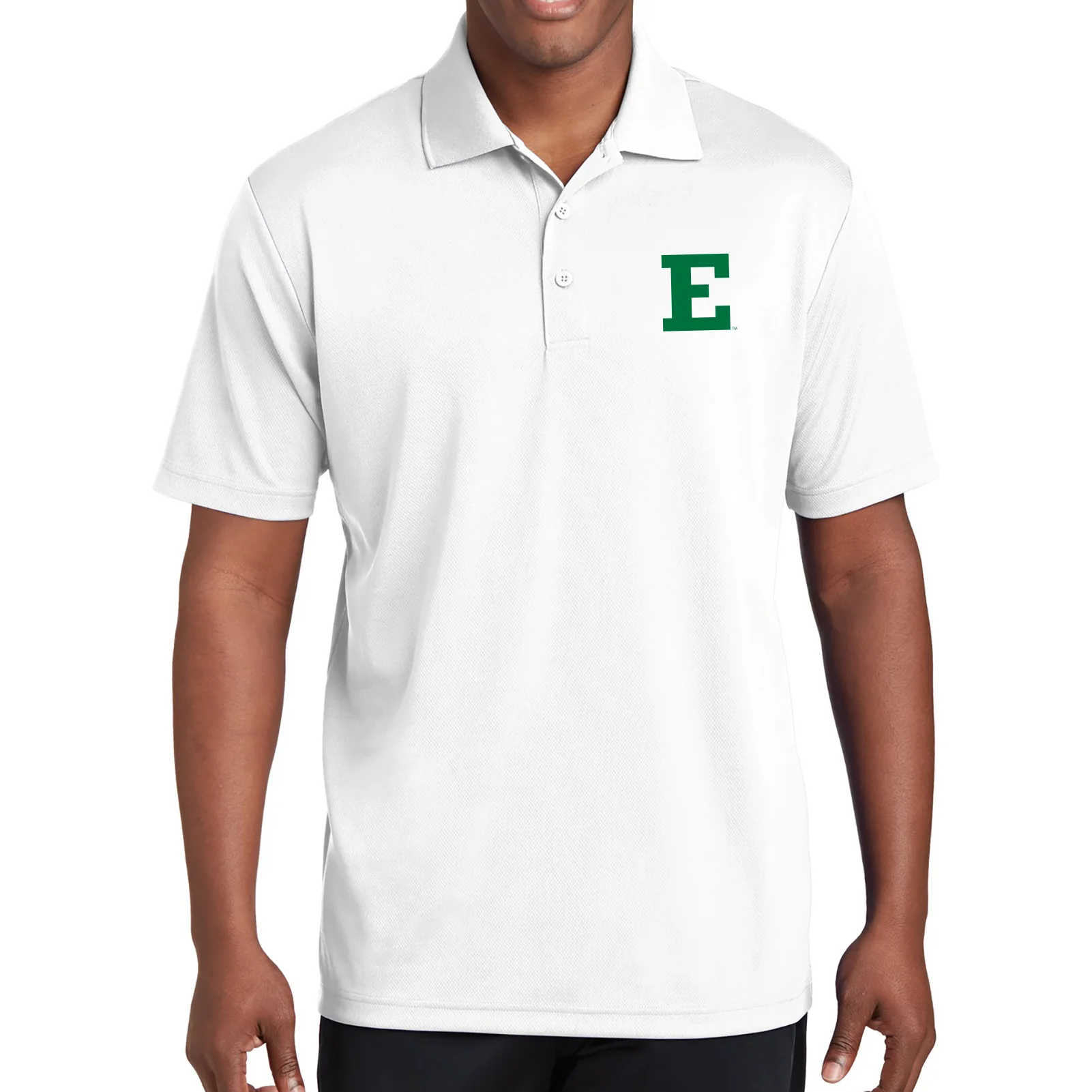 Eastern Michigan University Eagles Primary Logo Left Chest Polo - White - Image 3