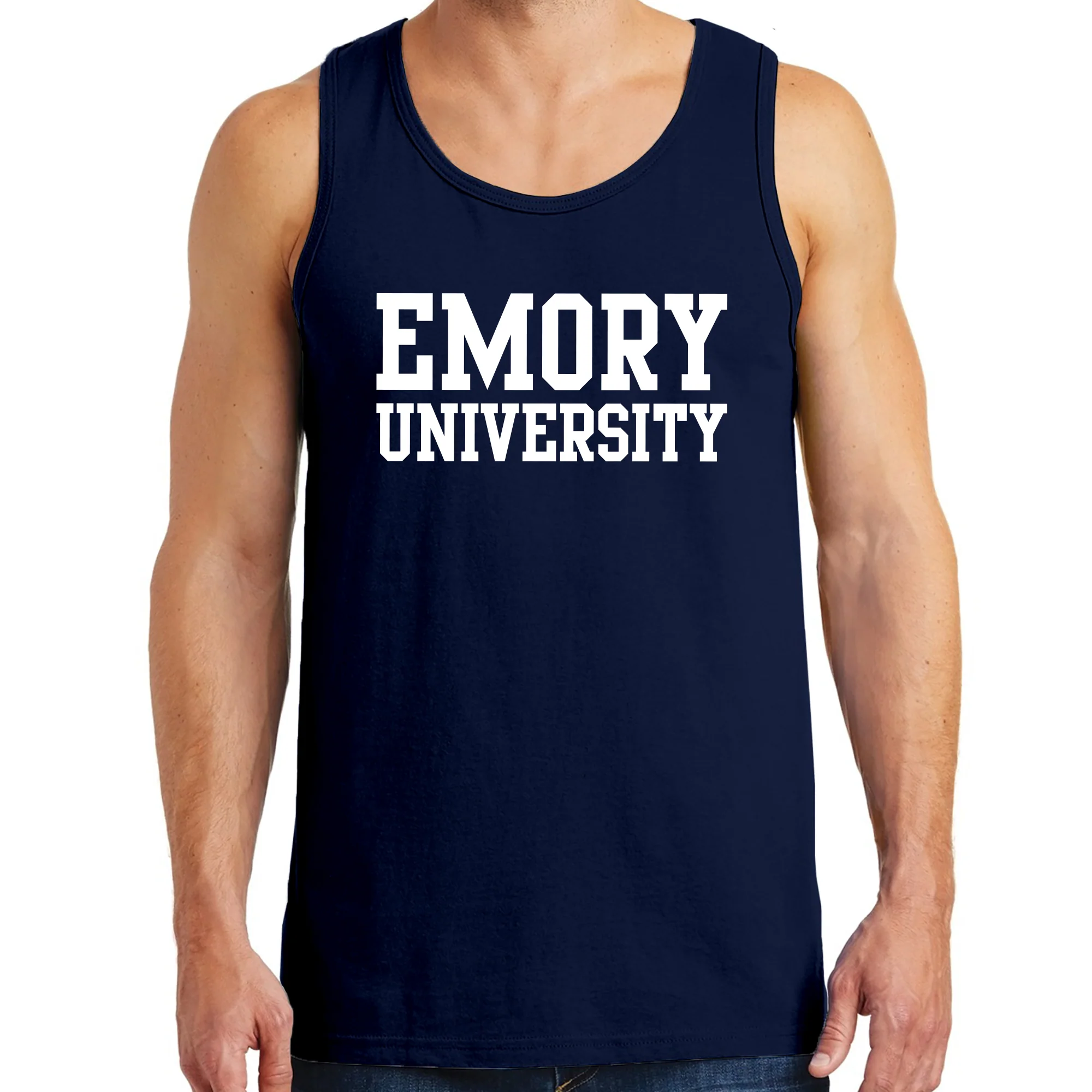 Emory University Eagles Basic Block Tank Top - Navy - Image 3