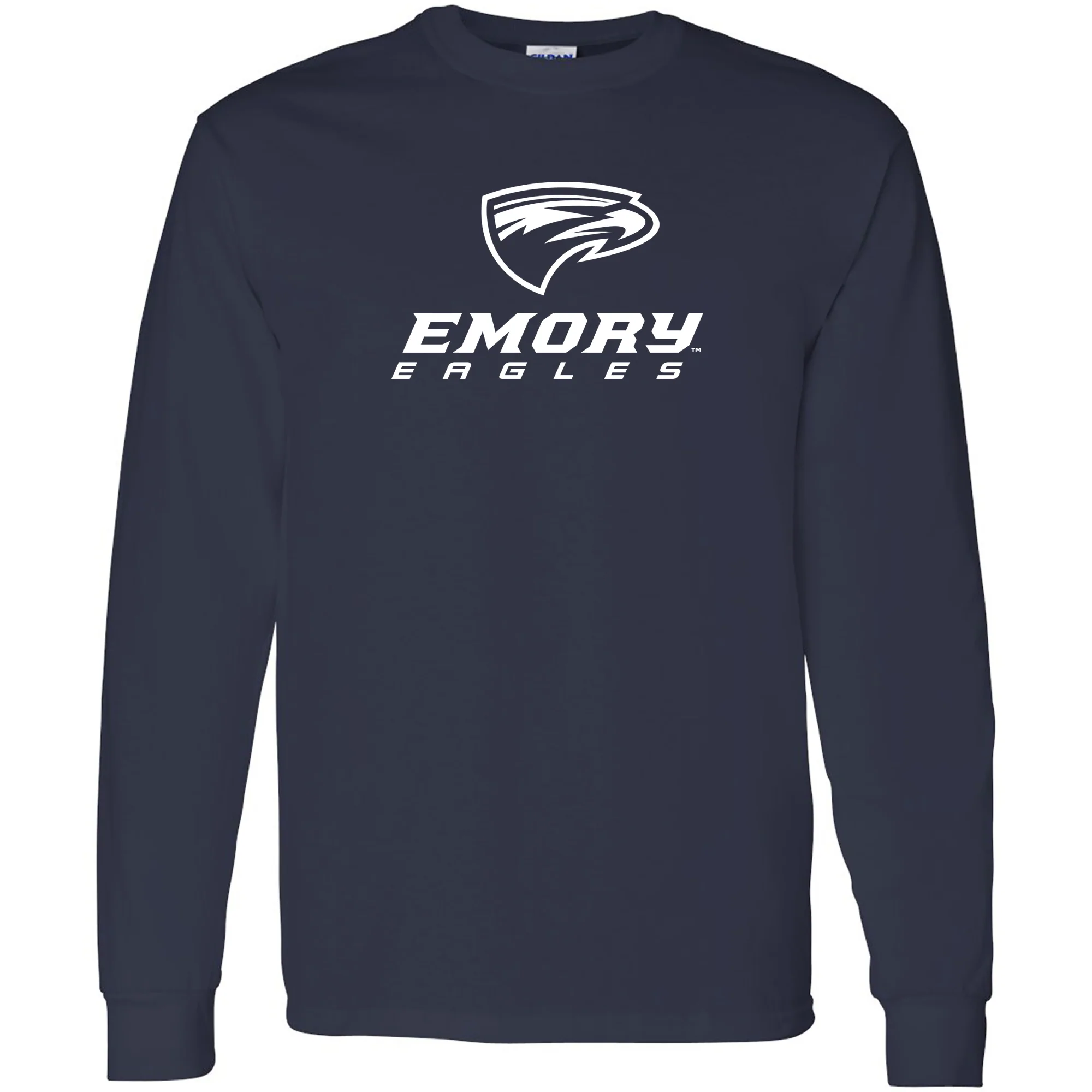 Emory University Eagles Primary Logo Long Sleeve T-Shirt - Navy