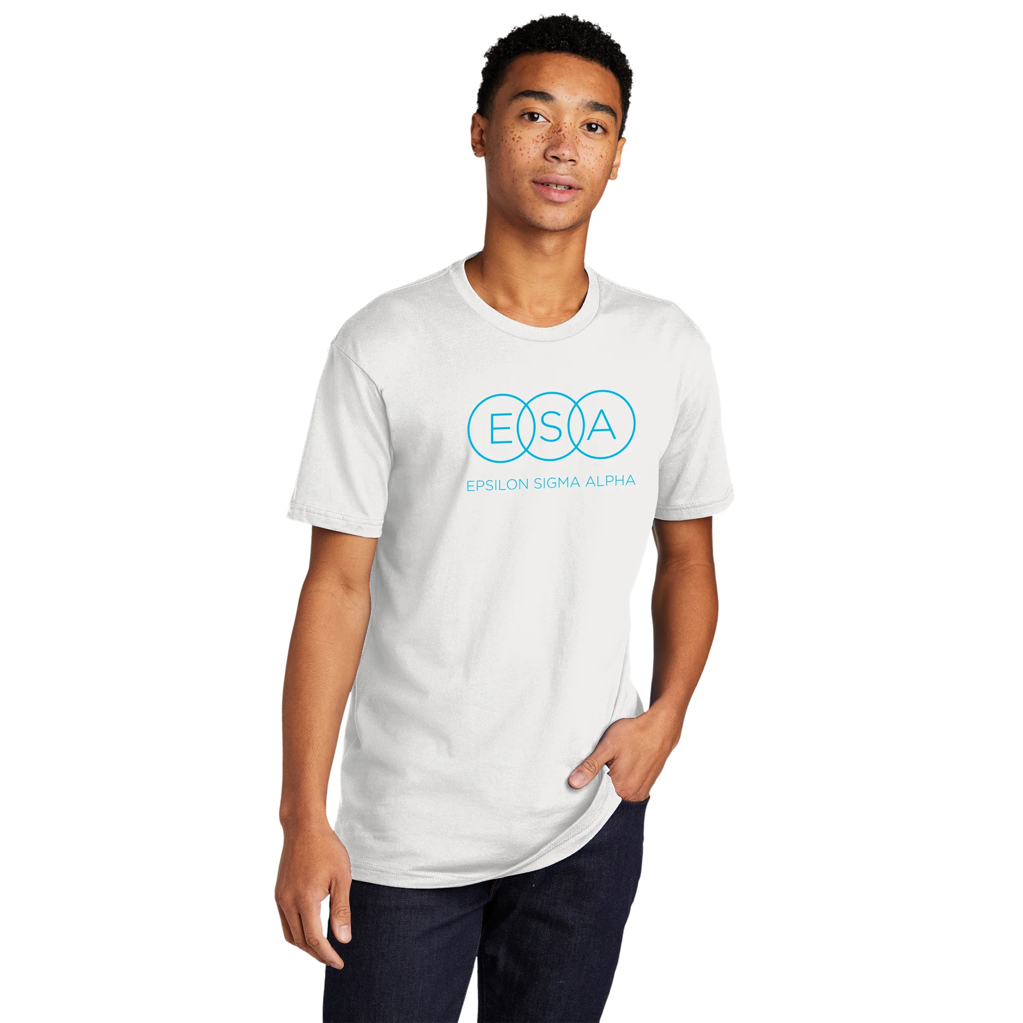 Epsilon Sigma Alpha Primary Logo NLA T-Shirt - White - Image 3