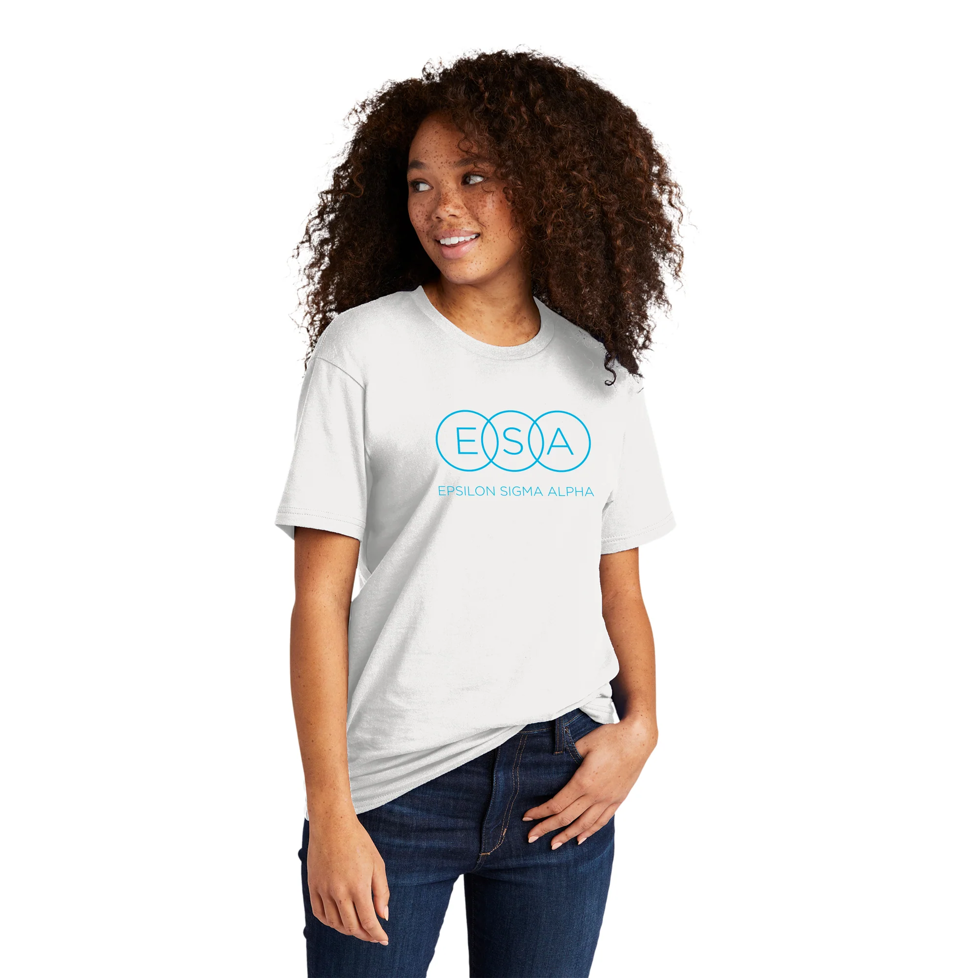 Epsilon Sigma Alpha Primary Logo NLA T-Shirt - White - Image 4