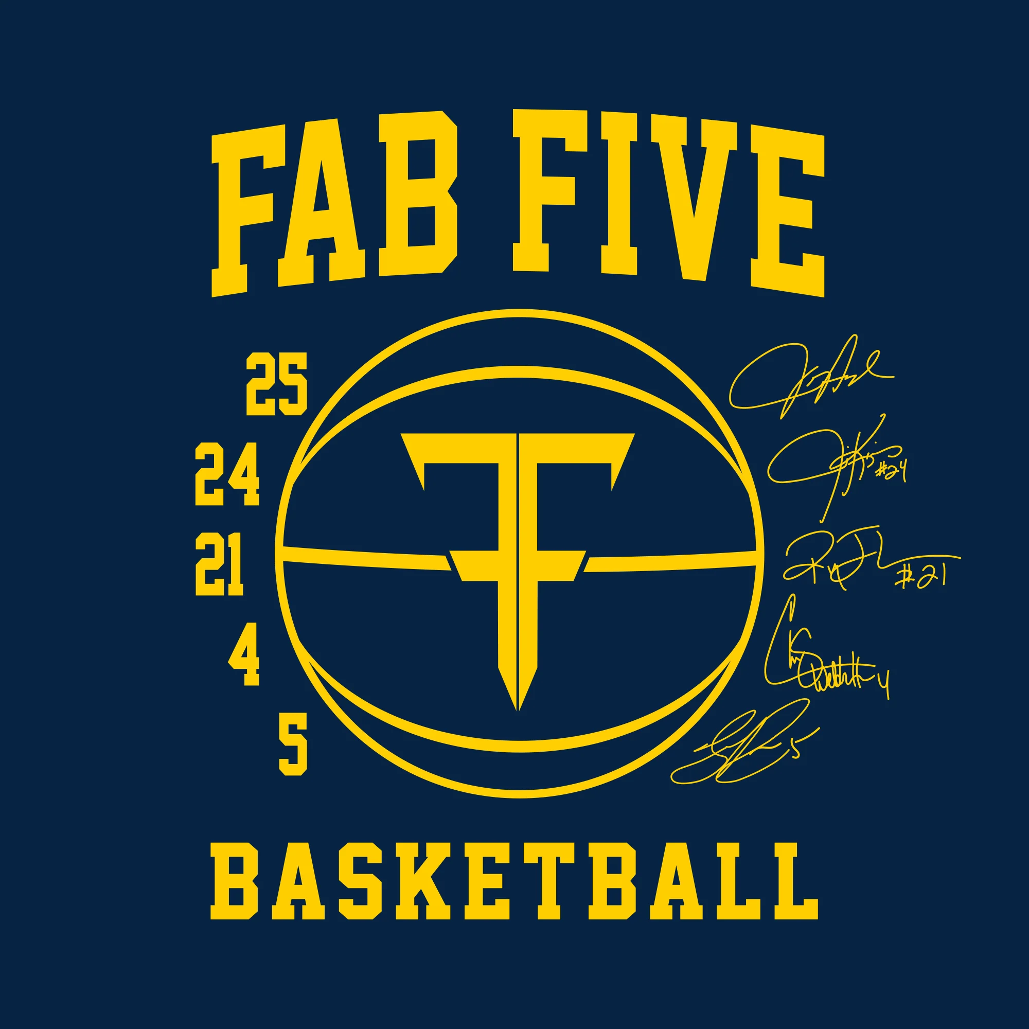 Fab Five Signature Hoodie - Navy - Image 2