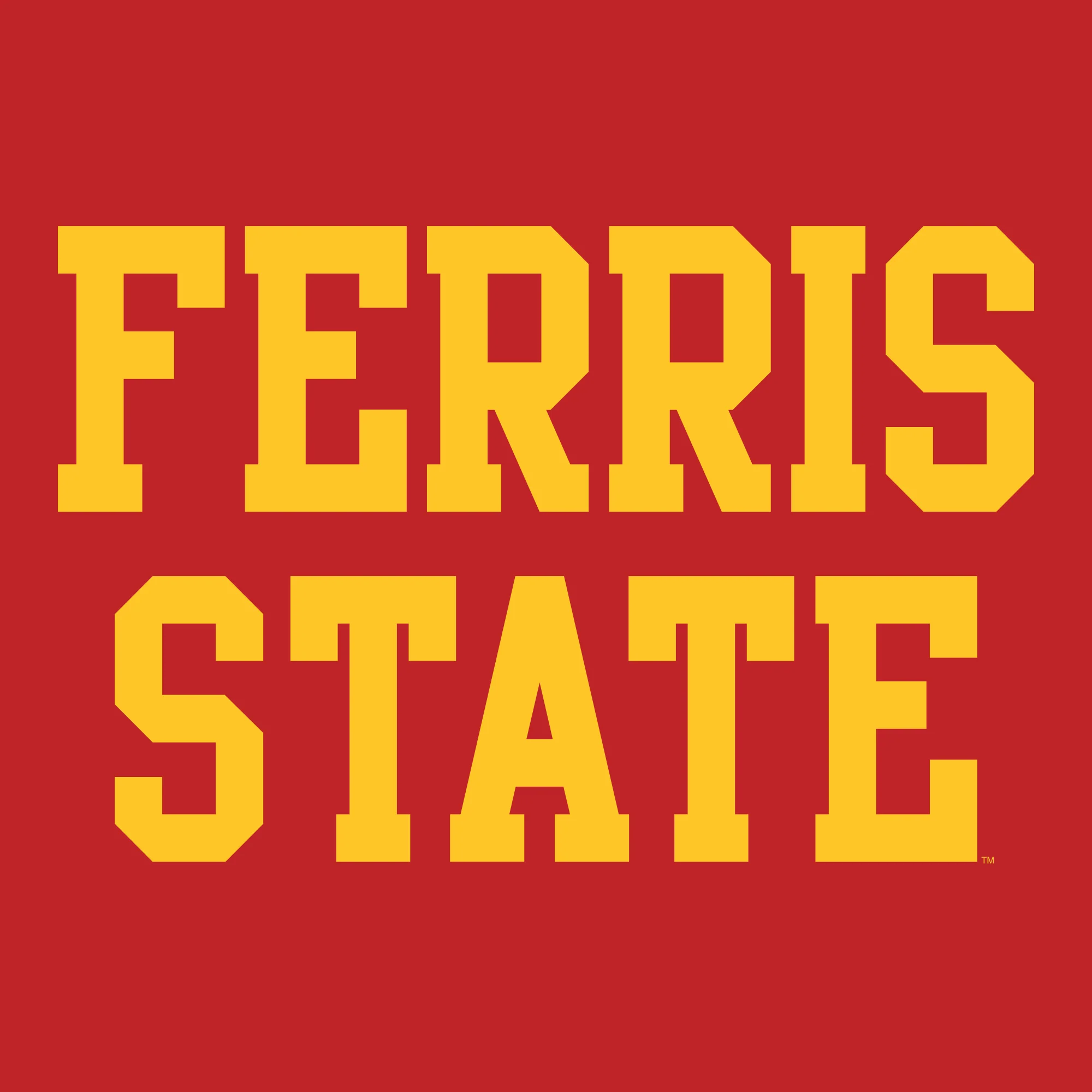 Ferris State University Bulldogs Basic Block Womens T Shirt - Red - Image 2