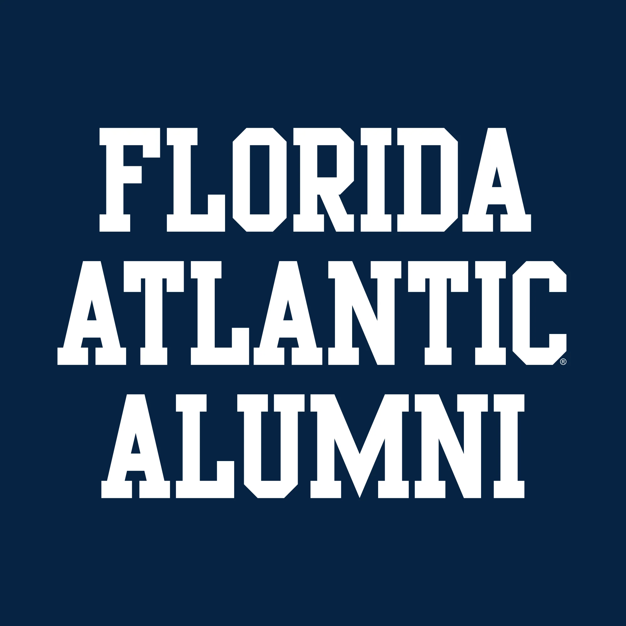 Florida Atlantic University Owls Alumni Block Short Sleeve T Shirt - Navy - Image 2