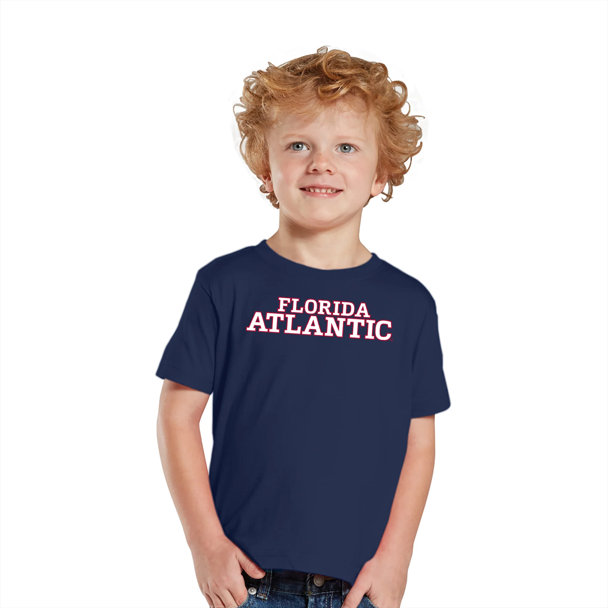 Florida Atlantic University Owls Basic Block Toddler Short Sleeve T Shirt - Navy - Image 3