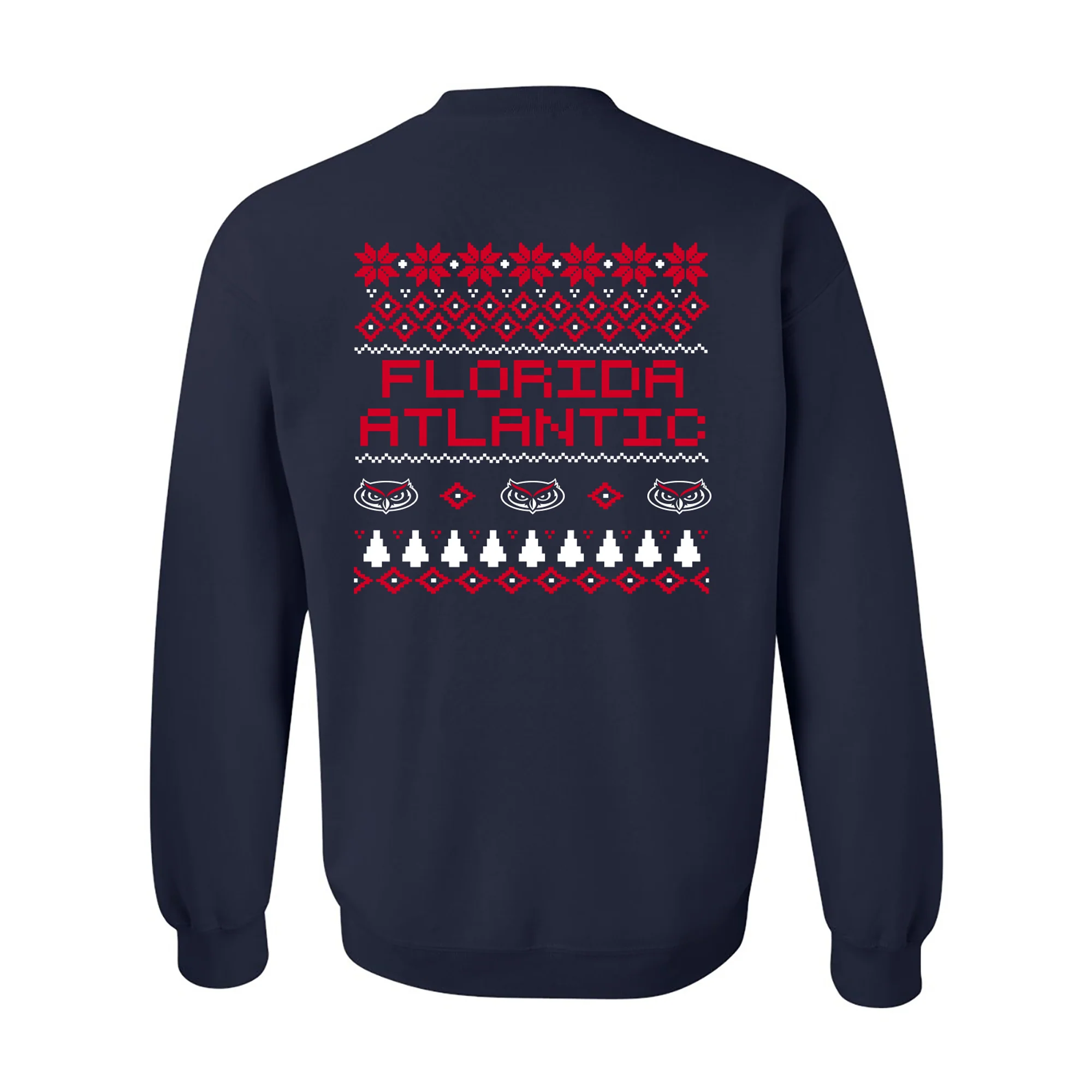 Florida Atlantic Holiday Sweater Crewneck - Navy - Image 3