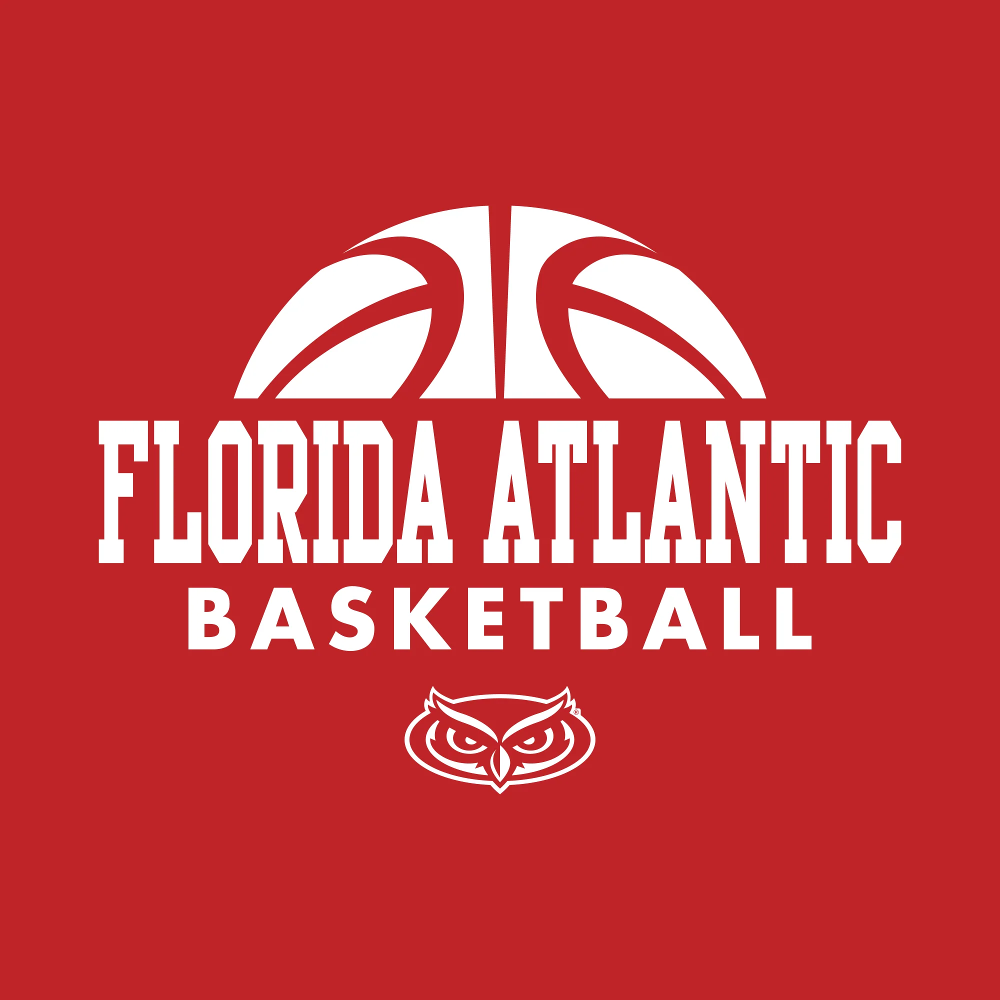 Florida Atlantic Owls Basketball Hype T Shirt - Red - Image 2