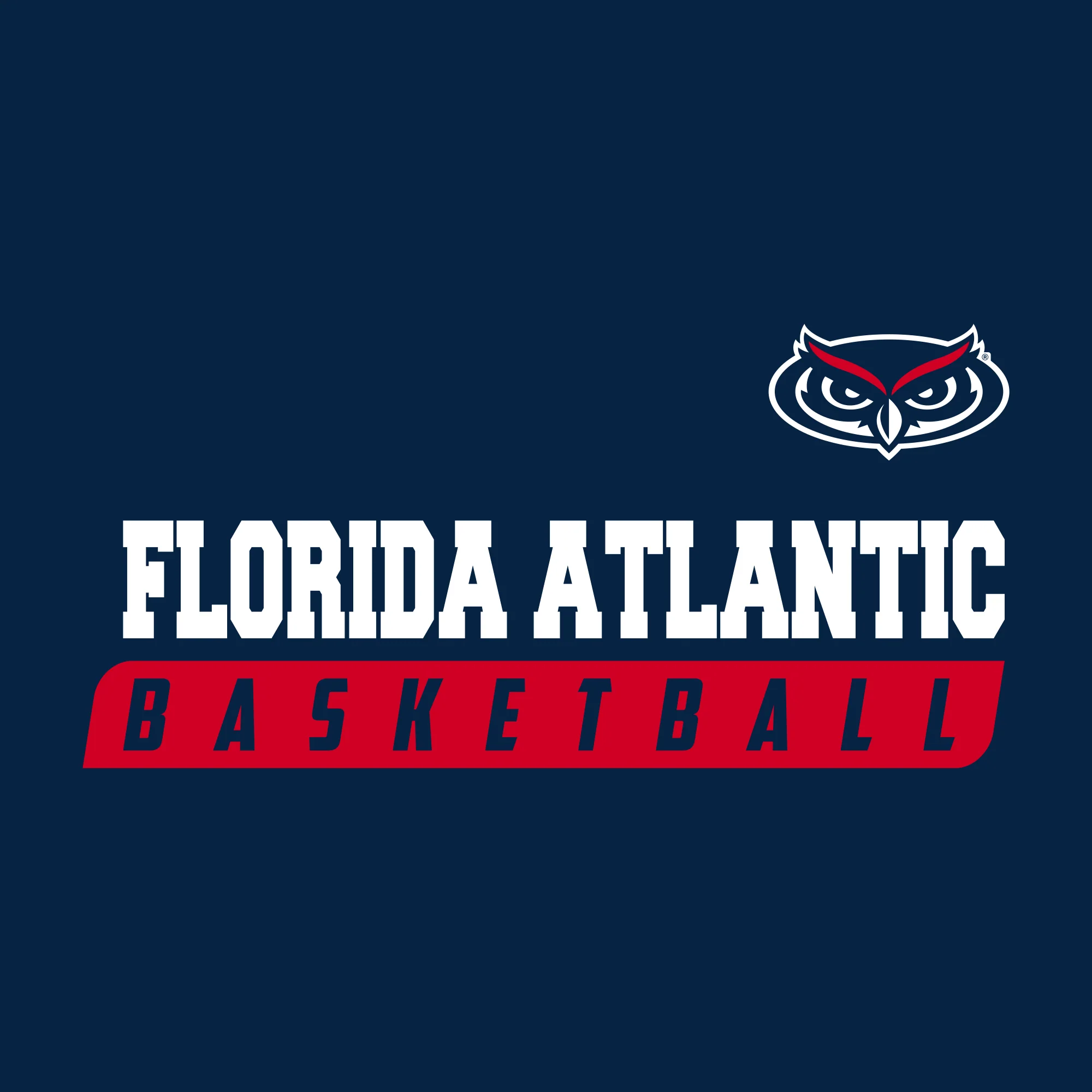 Florida Atlantic Owls Basketball Slant T Shirt - Navy - Image 2