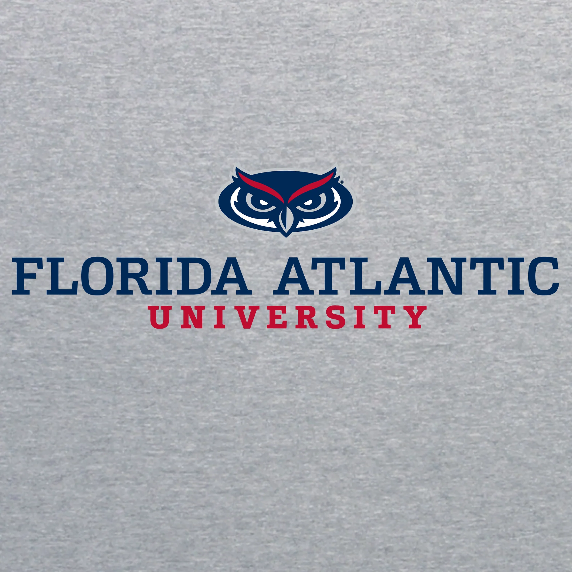 Florida Atlantic University Owls Institutional Logo Short Sleeve T Shirt - Sport Grey - Image 2